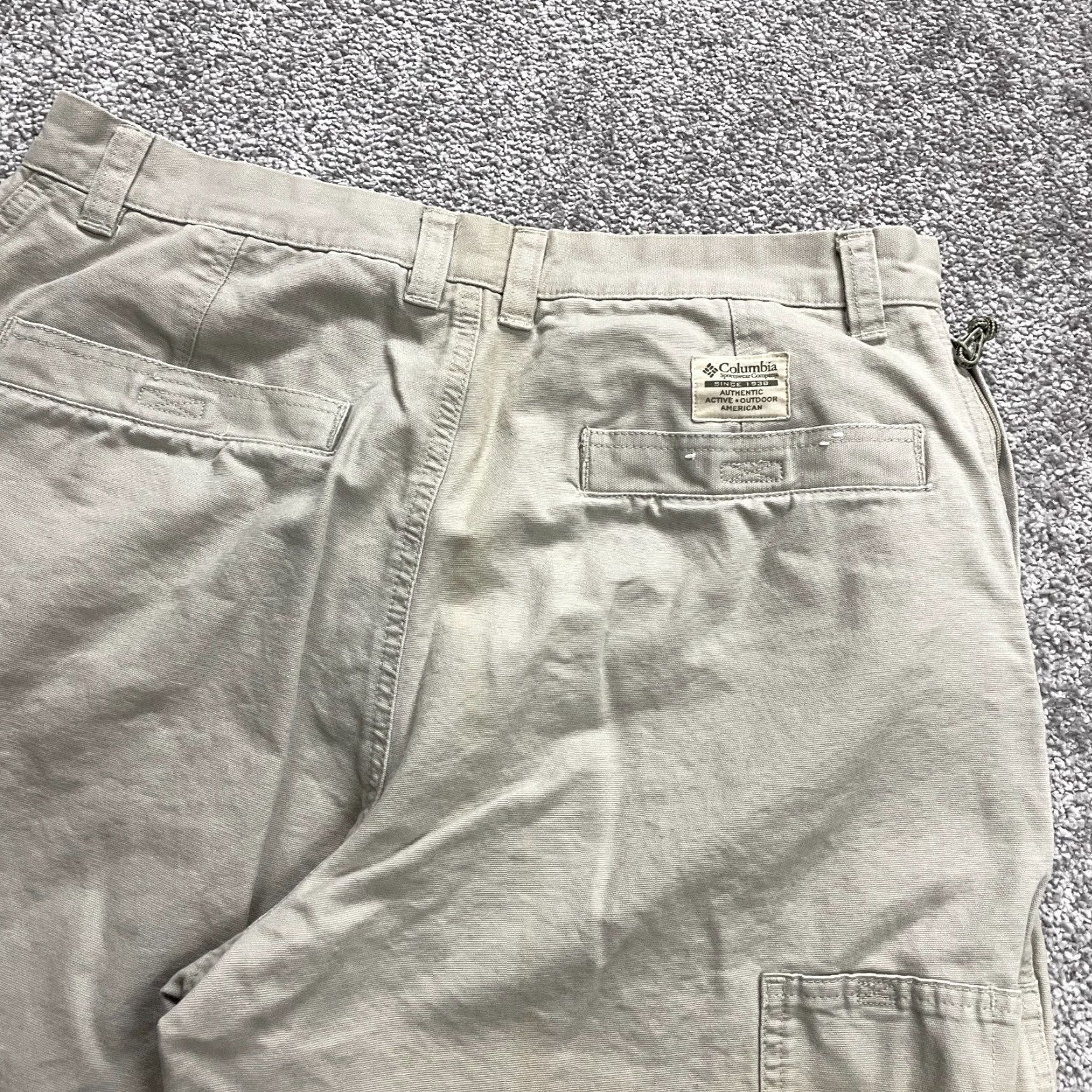 Vintage Columbia Carpenter Pants Men 34 Beige Straight Leg Cotton Work 32x30 Size US 34 / EU 50 - 7 Thumbnail