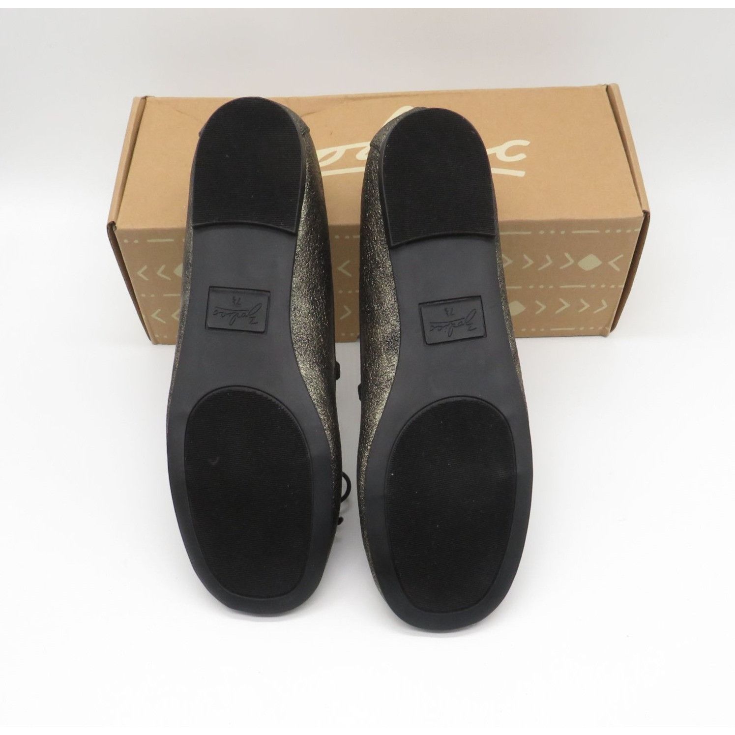 Other Zodiac Women's Glittery Black Ballet Flats With Bow Detail S Size US 7.5 / IT 37.5 - 6 Thumbnail