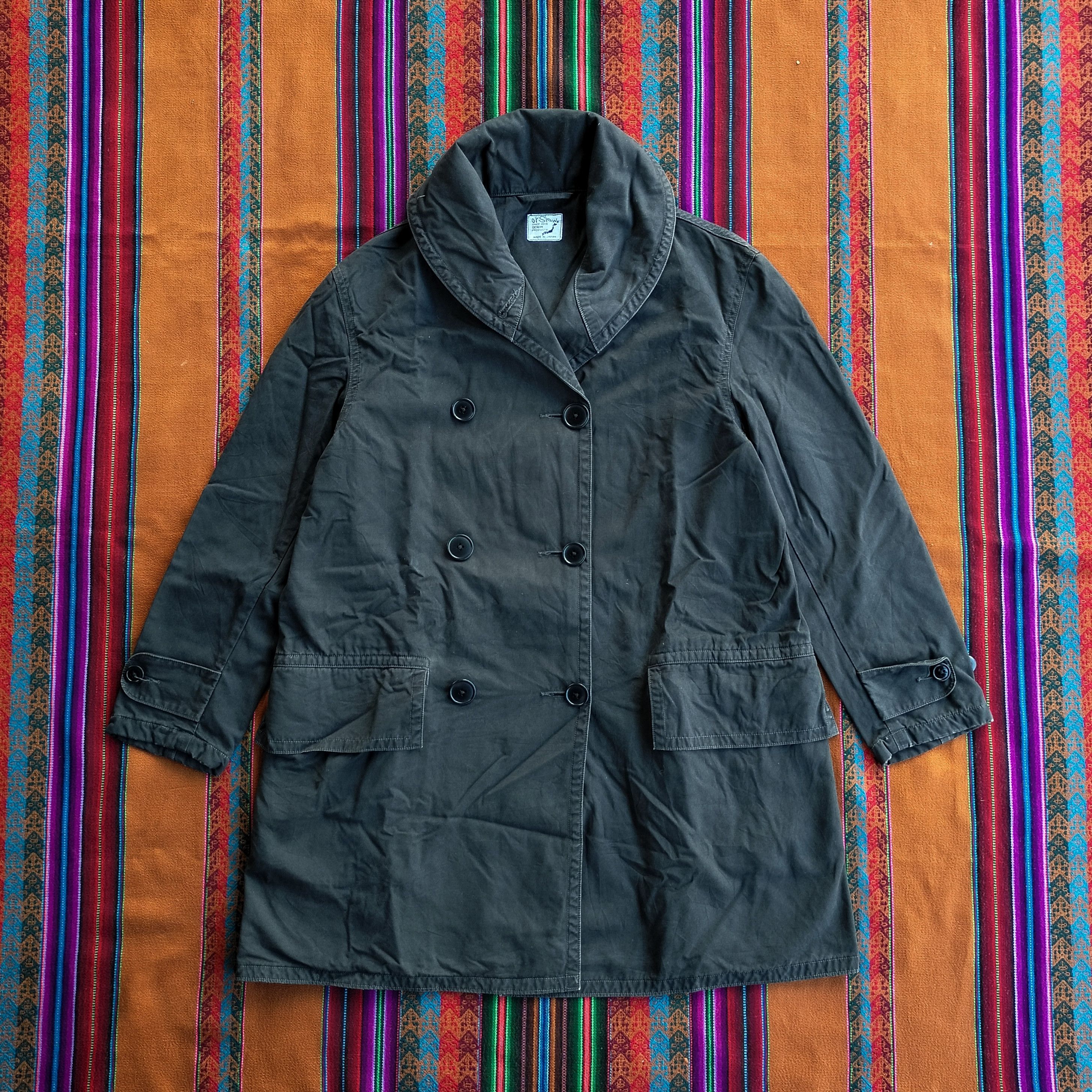 Orslow Shawl collar poplin coat US Navy | Grailed