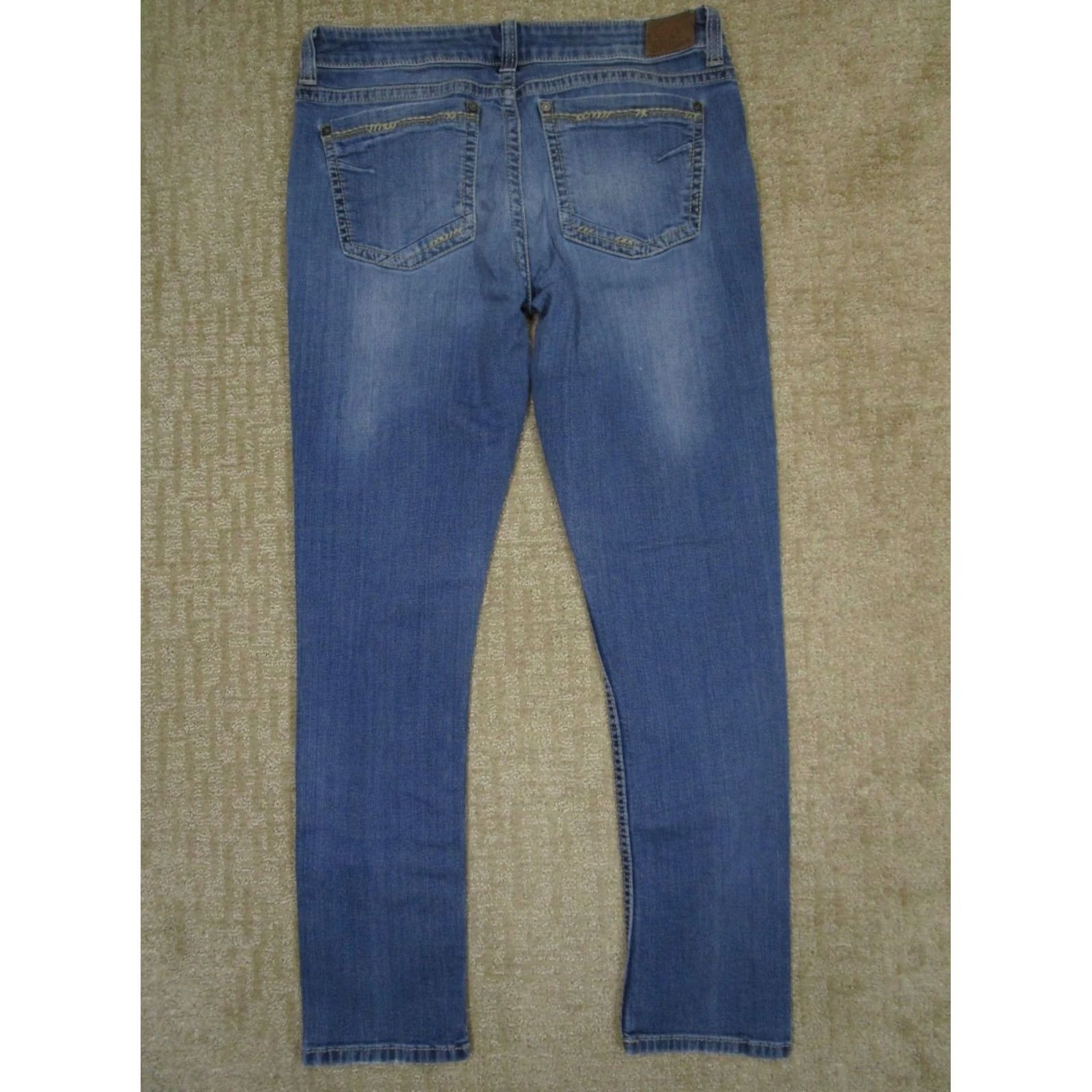 Vintage BKE Jeans Women 31x31 Buckle Low Rise Harper Jeans Light Wash Denim Skinny 5-Pocket Logo Size 24" / US 00 / IT 34 - 3 Thumbnail
