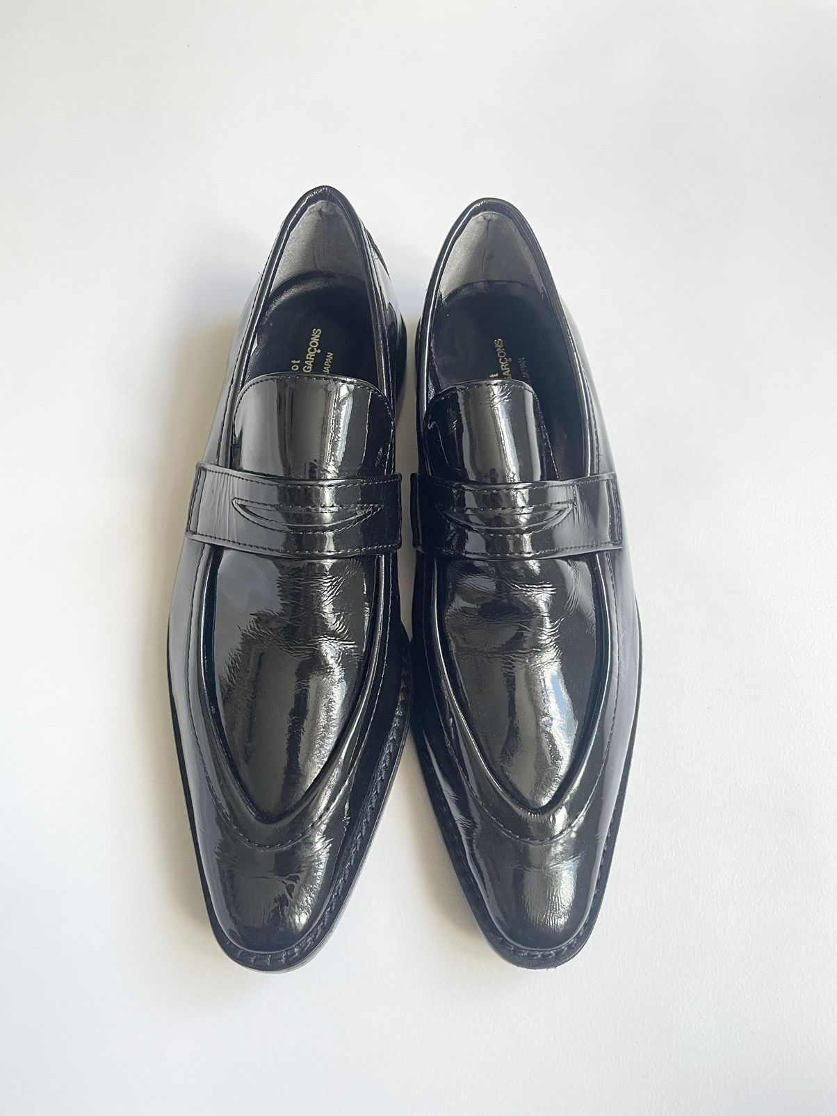 Comme des Garcons ‘Pointy’ Black Patent Leather Loafers Size US 7 / IT 37 - 1 Thumbnail