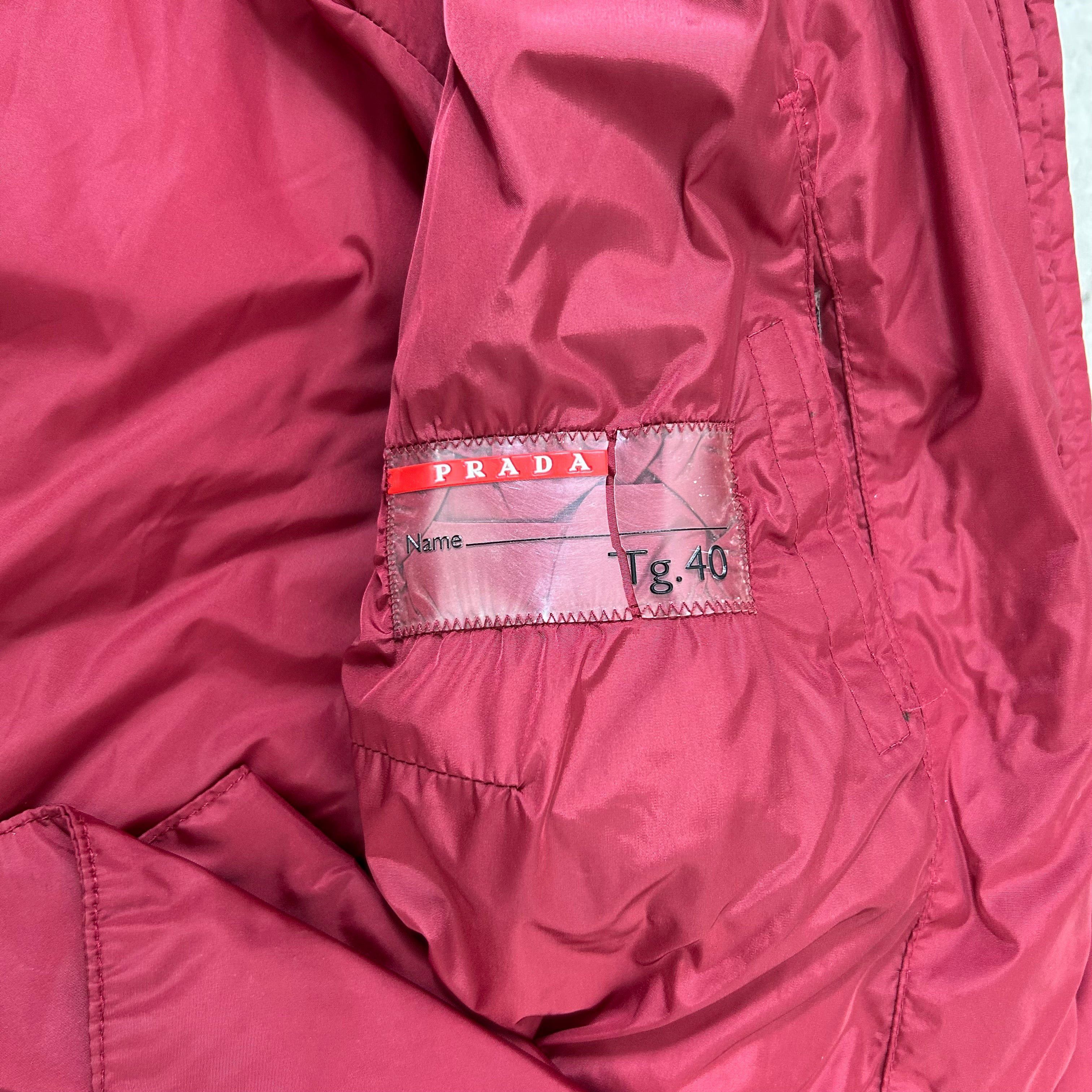 Prada Prada Red Nylon Padded Long Jacket Size US L / EU 52-54 / 3 - 8 Thumbnail