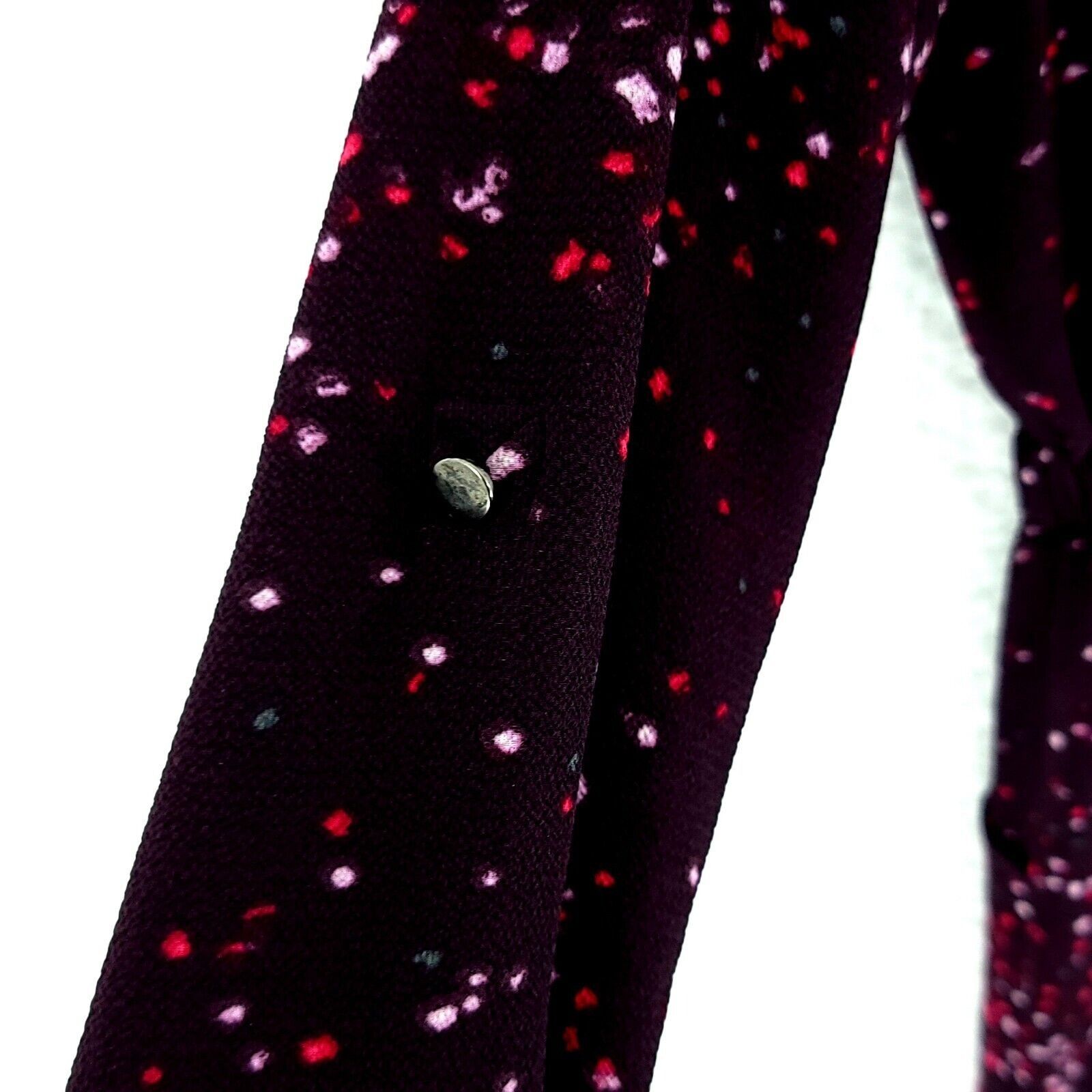 Apt. 9 Apt 9 Purple Dot Front 1/4 Zip Long Sleeve Long Dress Large Size L / US 10 / IT 46 - 8 Thumbnail