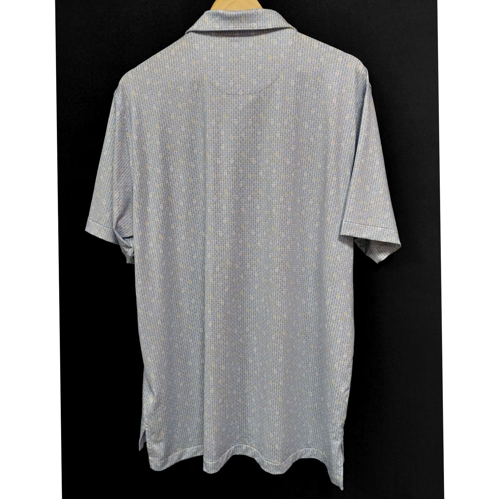 Peter Millar PETER MILLAR Polo Shirt Gray Graphic Print Knit Mens Size L Summer Comfort Size US L / EU 52-54 / 3 - 2 Thumbnail