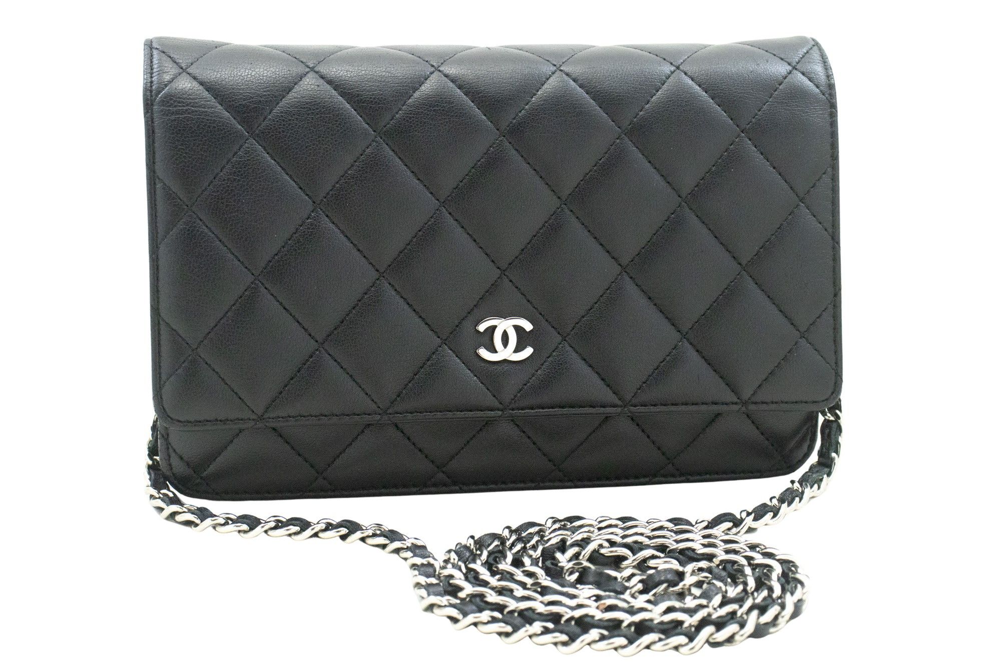 Chanel Wallet On Chain Black Leather Shoulder Bag (Pre-Owned) Size ONE SIZE - 1 Thumbnail