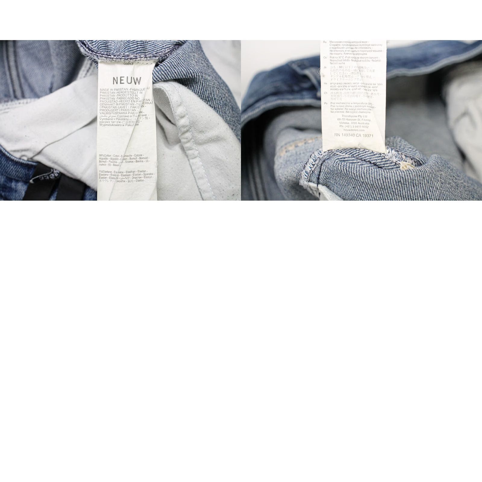 Vintage Neuw Iggy Skinny Jeans Men's W32/L34 Faded Blue Whiskers Buttoned Size US 32 / EU 48 - 8 Thumbnail