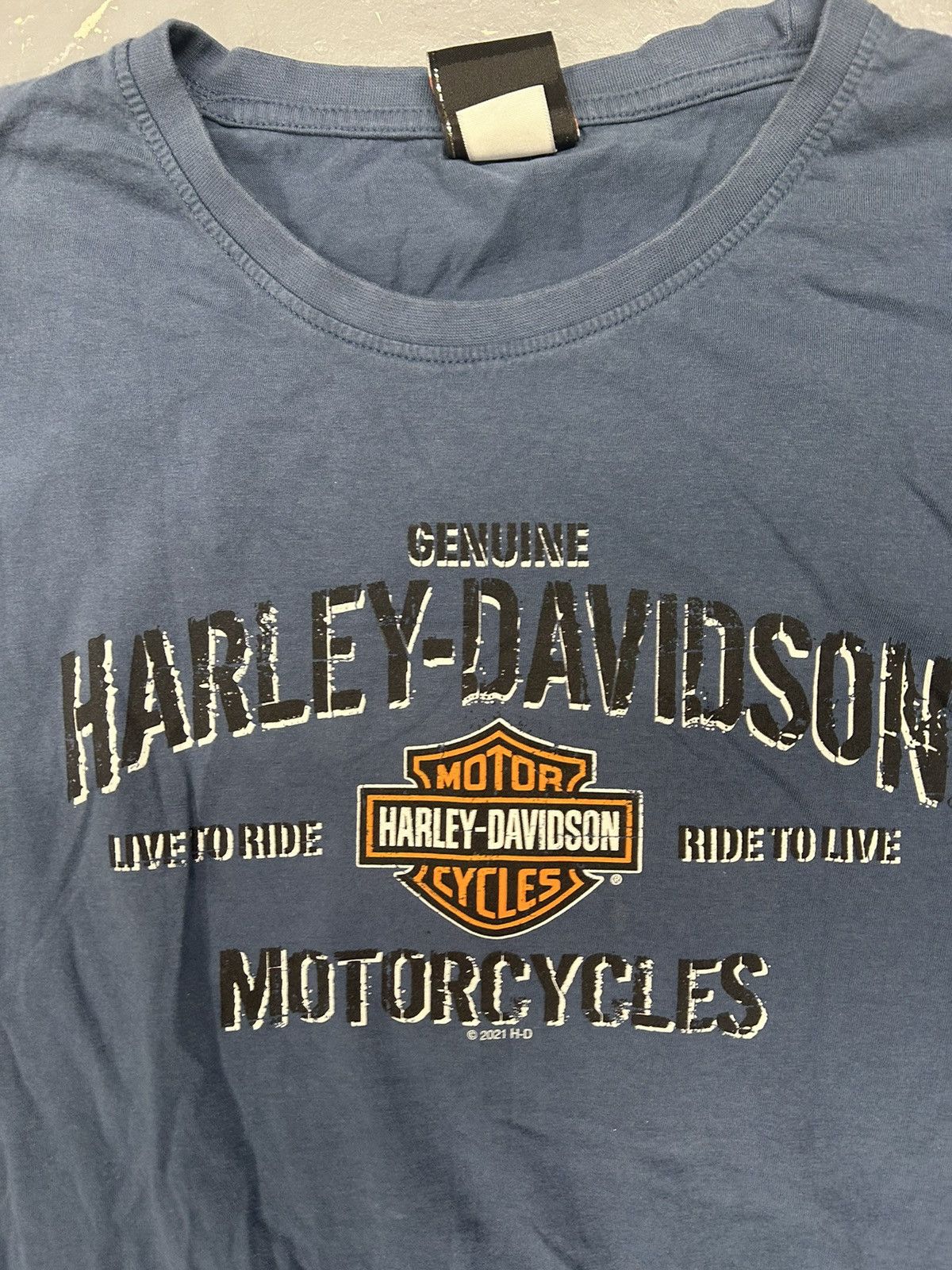 Harley Davidson × Vintage Crazy Vintage Y2K Essential Blue Harley Davidson Tank Top Size US XL / EU 56 / 4 - 3 Thumbnail
