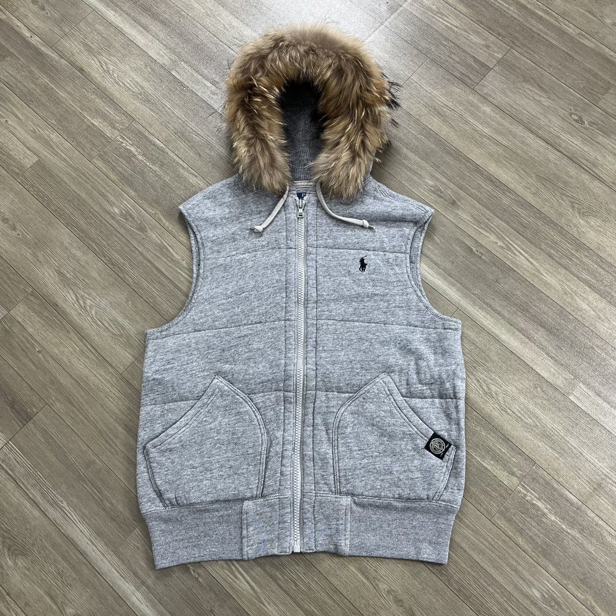 Polo Ralph Lauren 2000s Polo Ralph Lauren Grey Down Jacket Fur Vest Winter Size US M / EU 48-50 / 2 - 1 Thumbnail