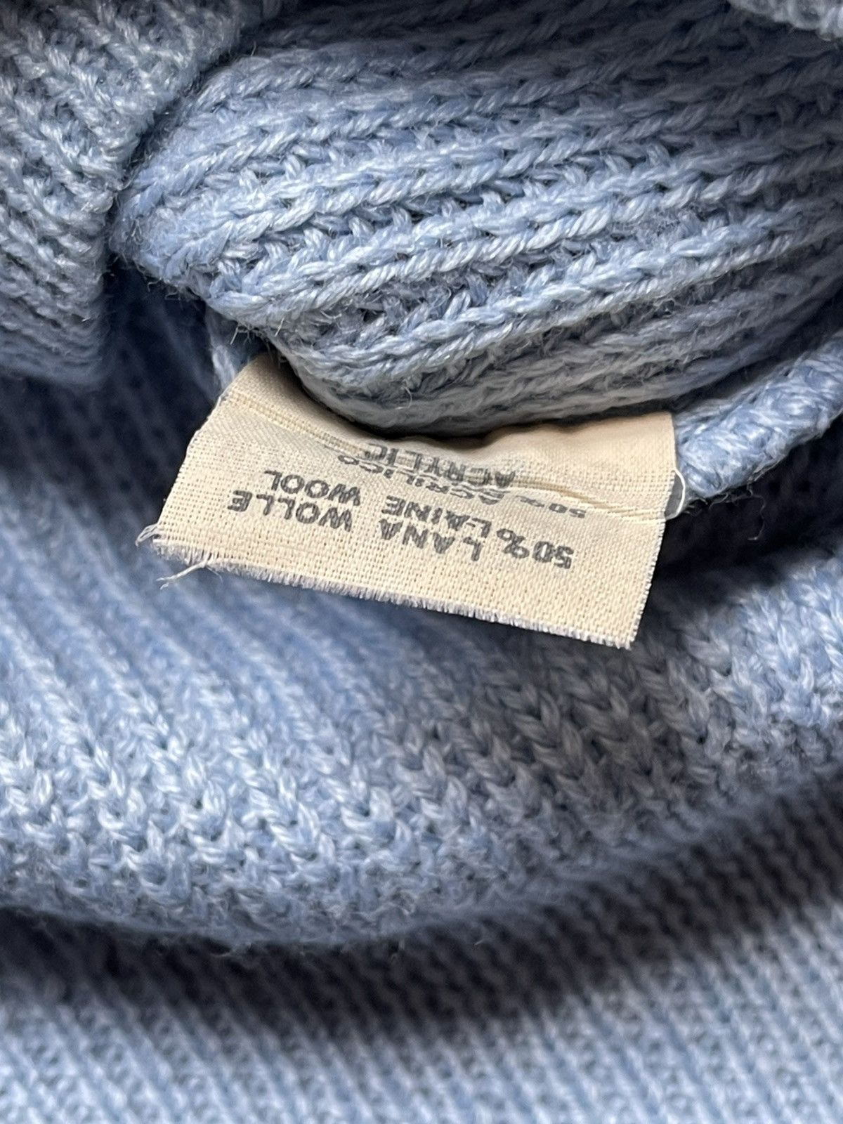 Kappa Vintage Robe Di Kappa Wool Sweater 80s baby blue Size US XL / EU 56 / 4 - 3 Thumbnail