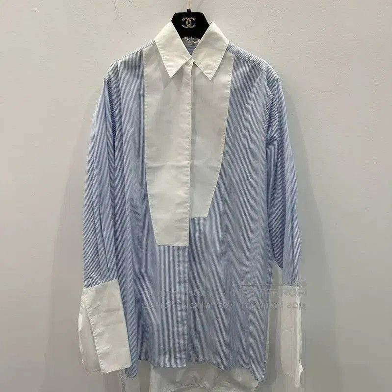 Loewe Loewe Light Blue Cotton Women's Shirt . Size XS / US 0-2 / IT 36-38 - 1 Thumbnail
