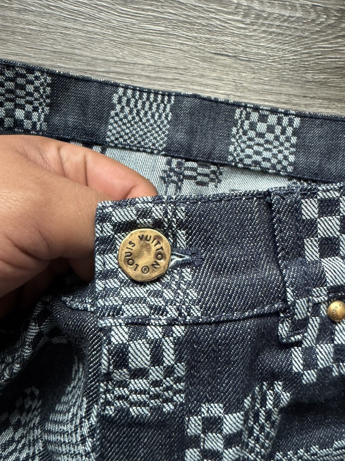 Louis Vuitton Louis Vuitton Distorted Damier Denim Indigo Blue Size 32 Size US 32 / EU 48 - 7 Thumbnail