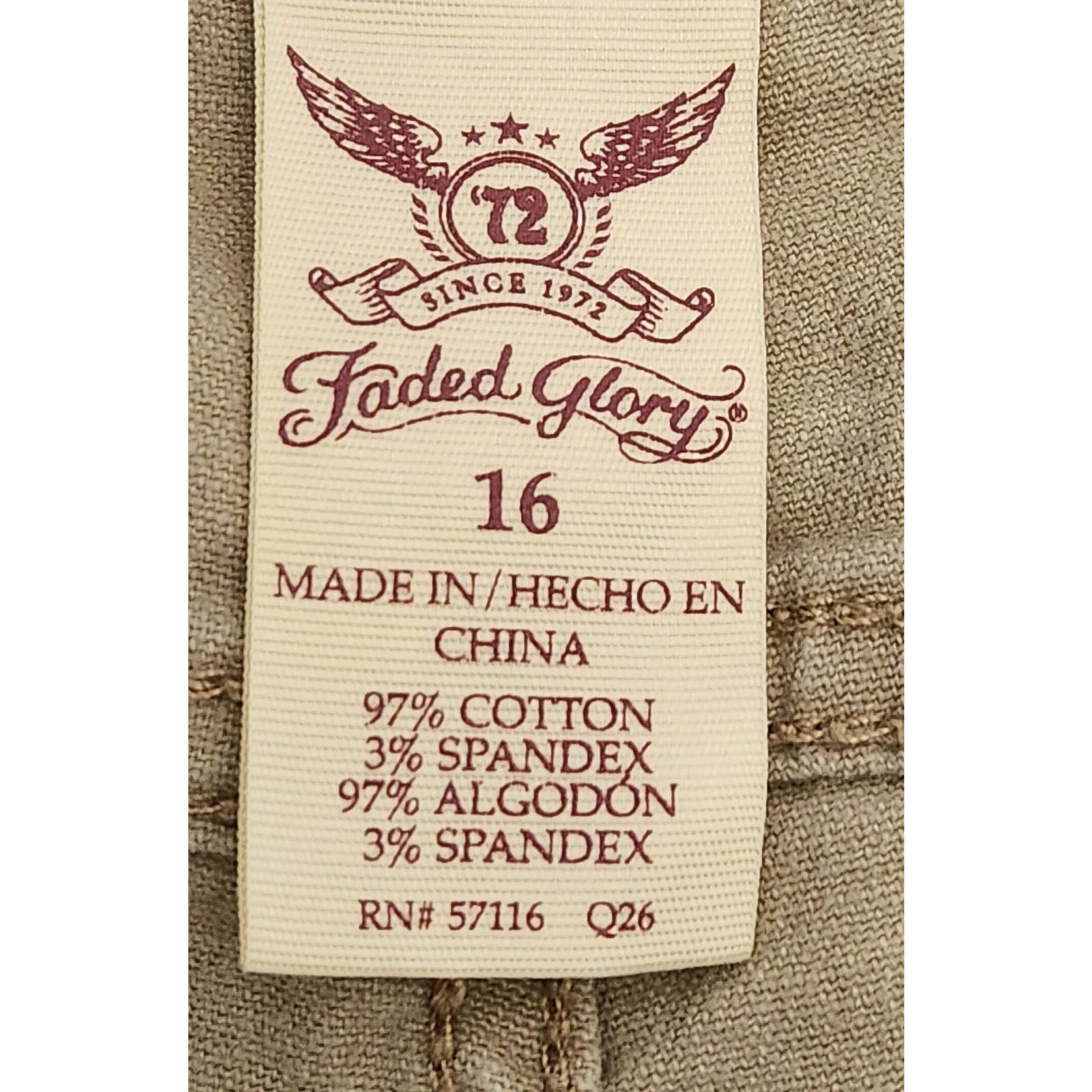 Faded Glory Faded Glory Tan Beige Capri 5 Pocket Jeans 16 Lightweight Size 36" / US 14 / IT 50 - 4 Thumbnail