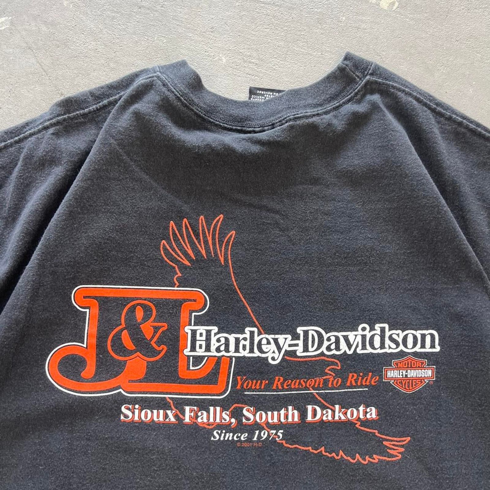 Harley Davidson × Vintage Vintage Y2K Harley Davidson Motorcycle Buffalo Biker T-Shirt Size US XL / EU 56 / 4 - 4 Thumbnail