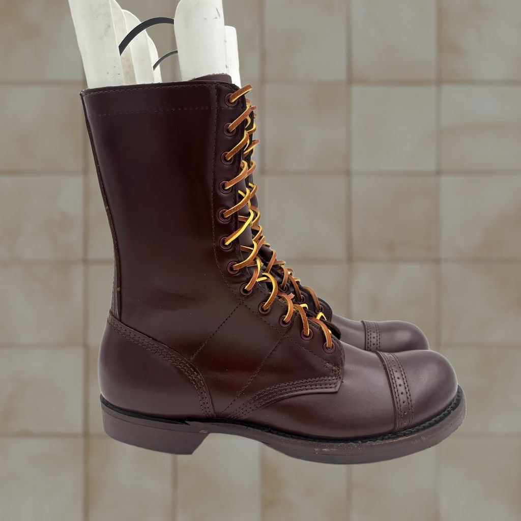 Vintage VINTAGE Corcoran Jump Boots 10" Brown Men 8.5 D Combat Leather Boots Mens Size US 9 / EU 42 - 1 Thumbnail