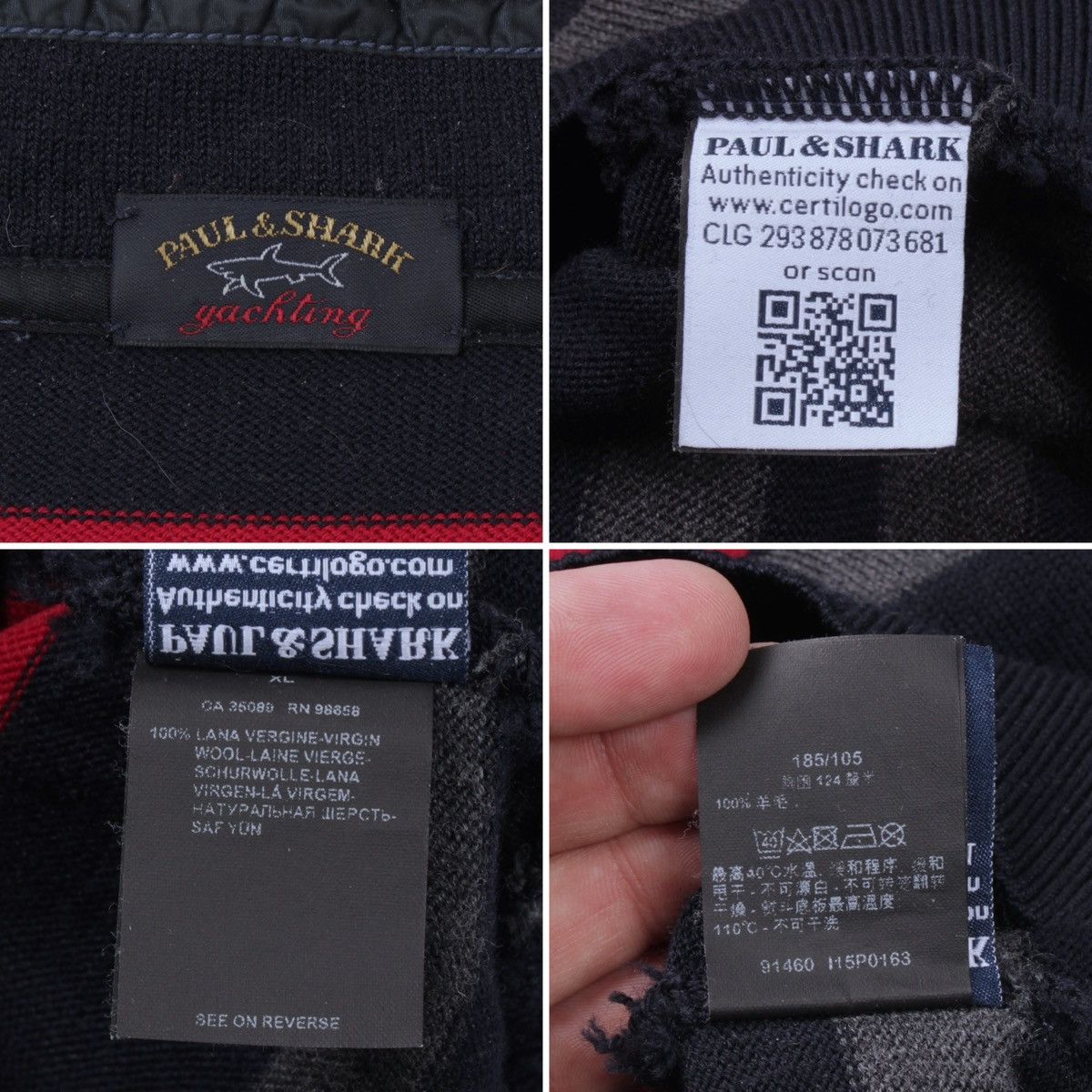 Designer × Paul & Shark PAUL SHARK Yachting Club Wool Half Zip 1/4 Striped Sweater Size US XL / EU 56 / 4 - 19 Thumbnail
