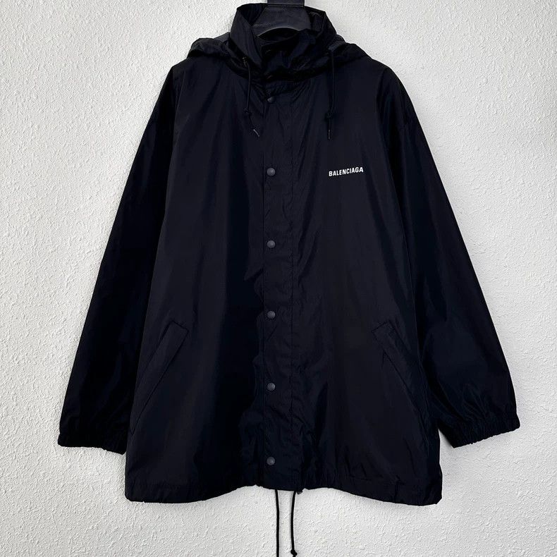 Balenciaga Balenciaga Logo Coach Jacket Raincoat - dmc Size US XS / EU 42 / 0 - 1 Thumbnail
