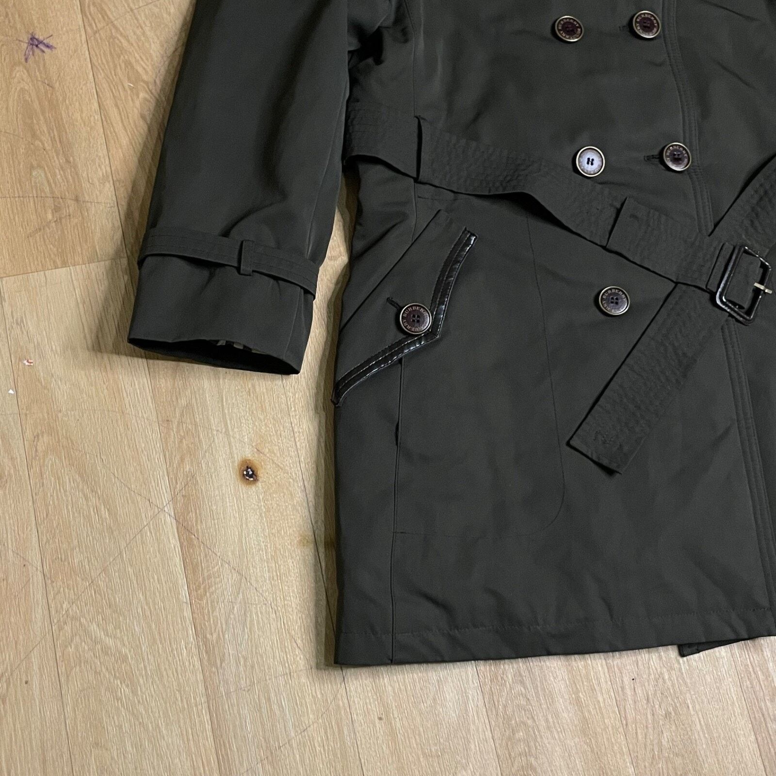 Burberry BURBERRY LONDON TRENCH coat Nova Check Belted GREEN OLIVE Size M / US 6-8 / IT 42-44 - 8 Thumbnail