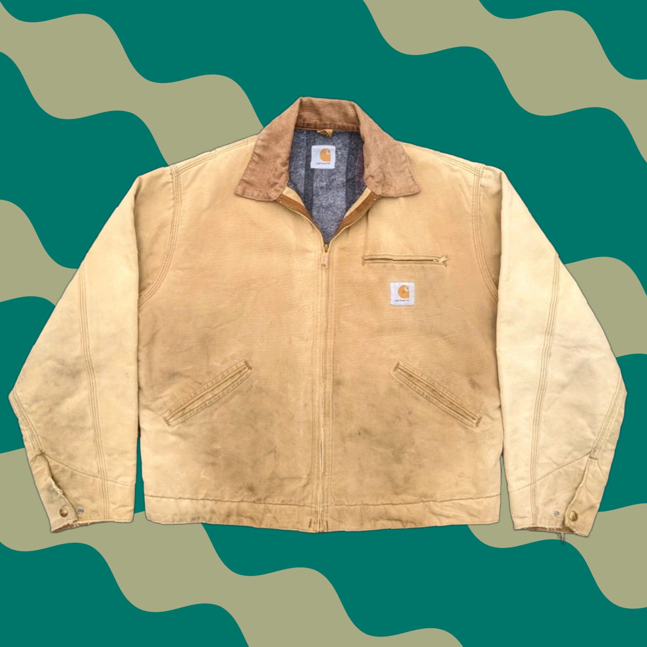 Carhartt Vintage Carhartt Detroit Jacket Distressed Faded Size US XL / EU 56 / 4 - 1 Thumbnail