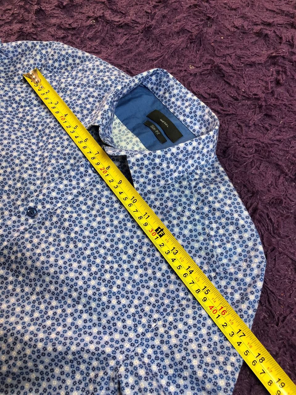 Diesel Vintage Diesel Flowers Print Slim Fit Y2K Shirt Size M Size US M / EU 48-50 / 2 - 12 Thumbnail