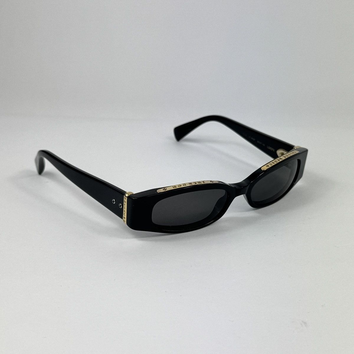 Chrome Hearts LORDN GOLD DETAILED BLACK FRAME SUNGLASSES Size ONE SIZE - 2 Thumbnail