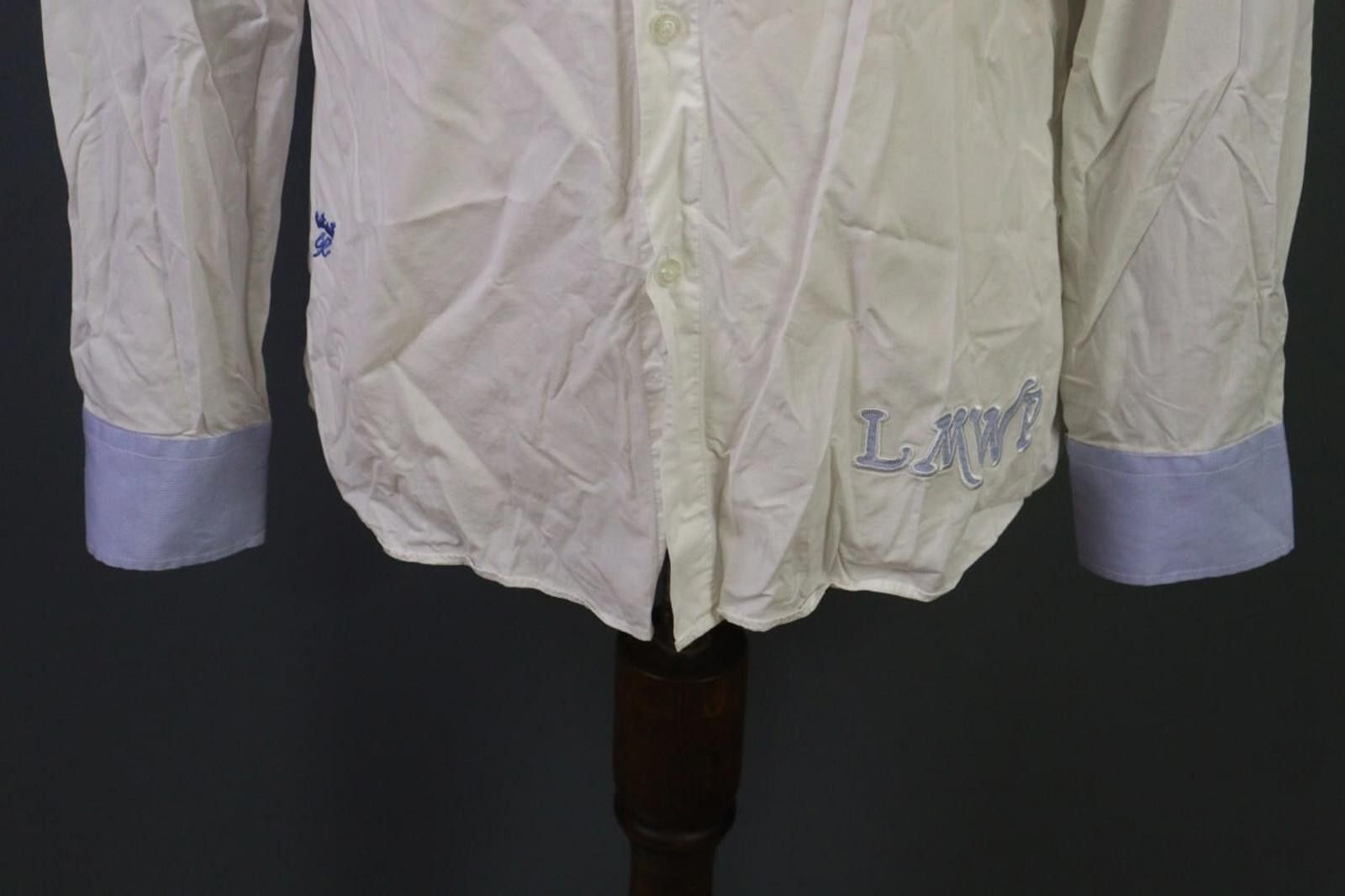 La Martina La Martina Buenos Aires White Cotton Collar Shirt Size L Size US L / EU 52-54 / 3 - 3 Thumbnail