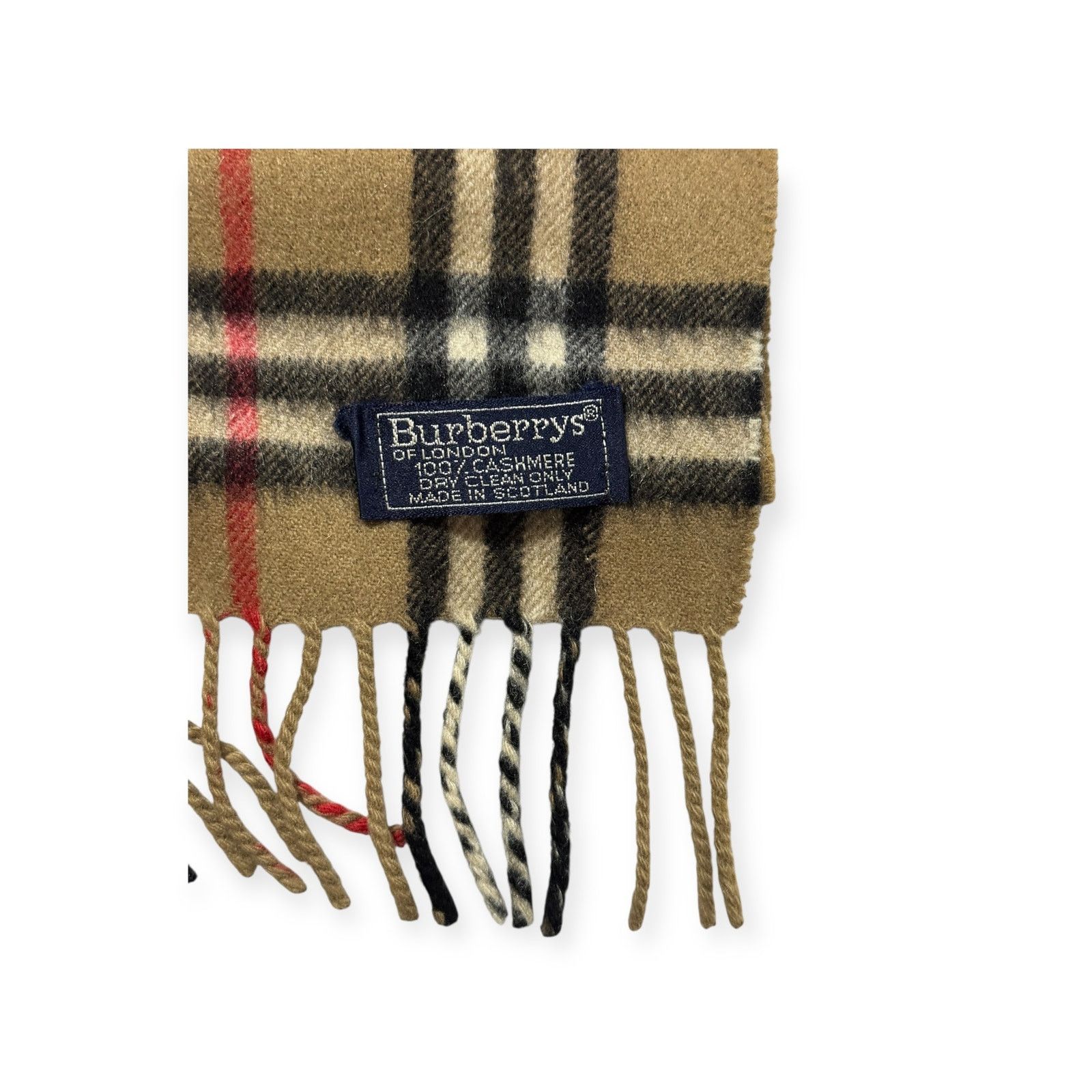 Burberry 🔴 Vintage Burberrys Scarf Nova Check 100% Cashmere Camel Size ONE SIZE - 5 Thumbnail