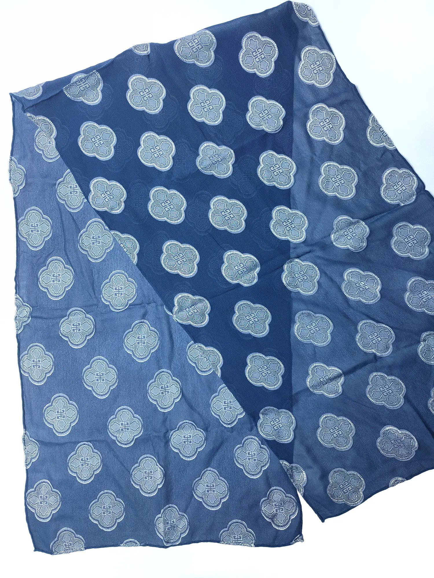 Givenchy Givenchy Logo 4G Monogram Vintage Silk Scarf Size ONE SIZE - 16 Thumbnail