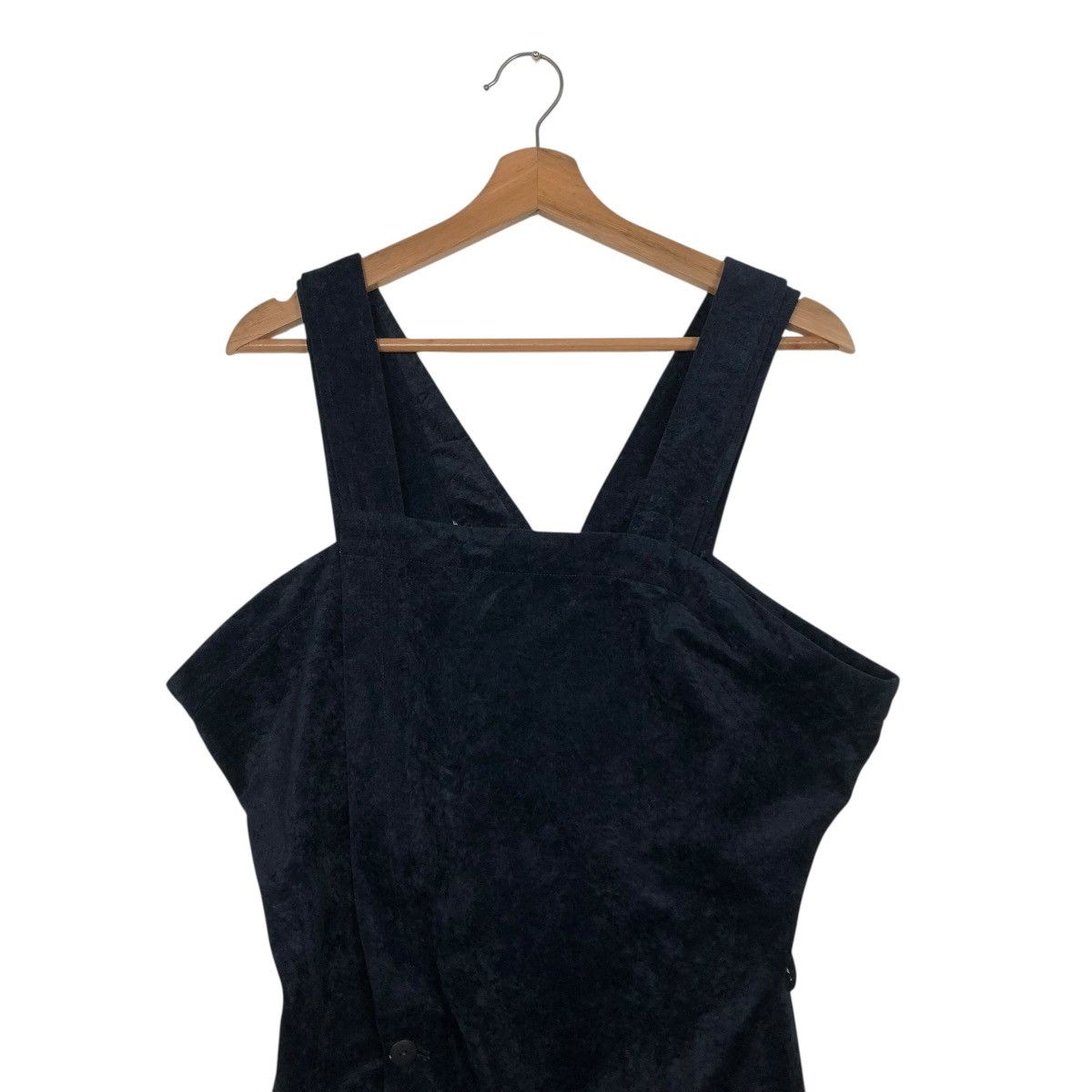 Comme des Garcons 🔥VINTAGE COMME DES GARCONS MIDI DRESS VELVET RICH BLACK Size M / US 6-8 / IT 42-44 - 11 Thumbnail