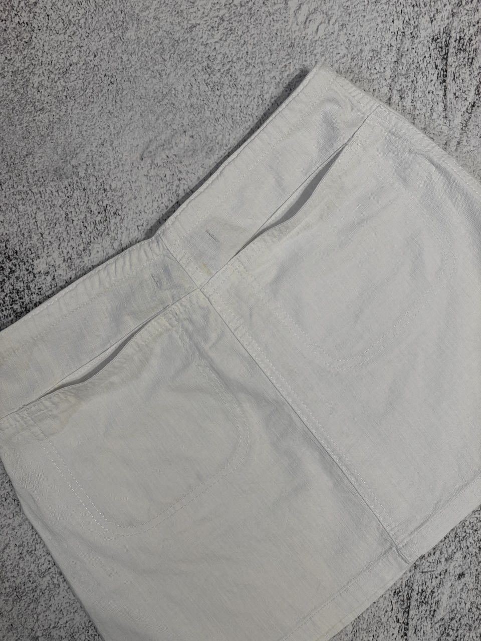 Dolce & Gabbana Dolce & Gabbana White Linen Mini Skirt Y2K Drawstring Waist Size 27" / US 4 / IT 40 - 6 Thumbnail