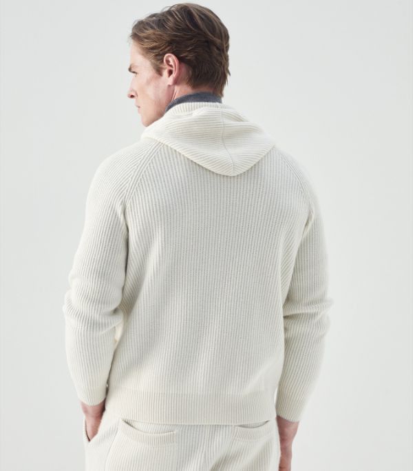 Brunello Cucinelli o1w1db10924 Cashmere Cardigan in Natural Size US XL / EU 56 / 4 - 2 Thumbnail