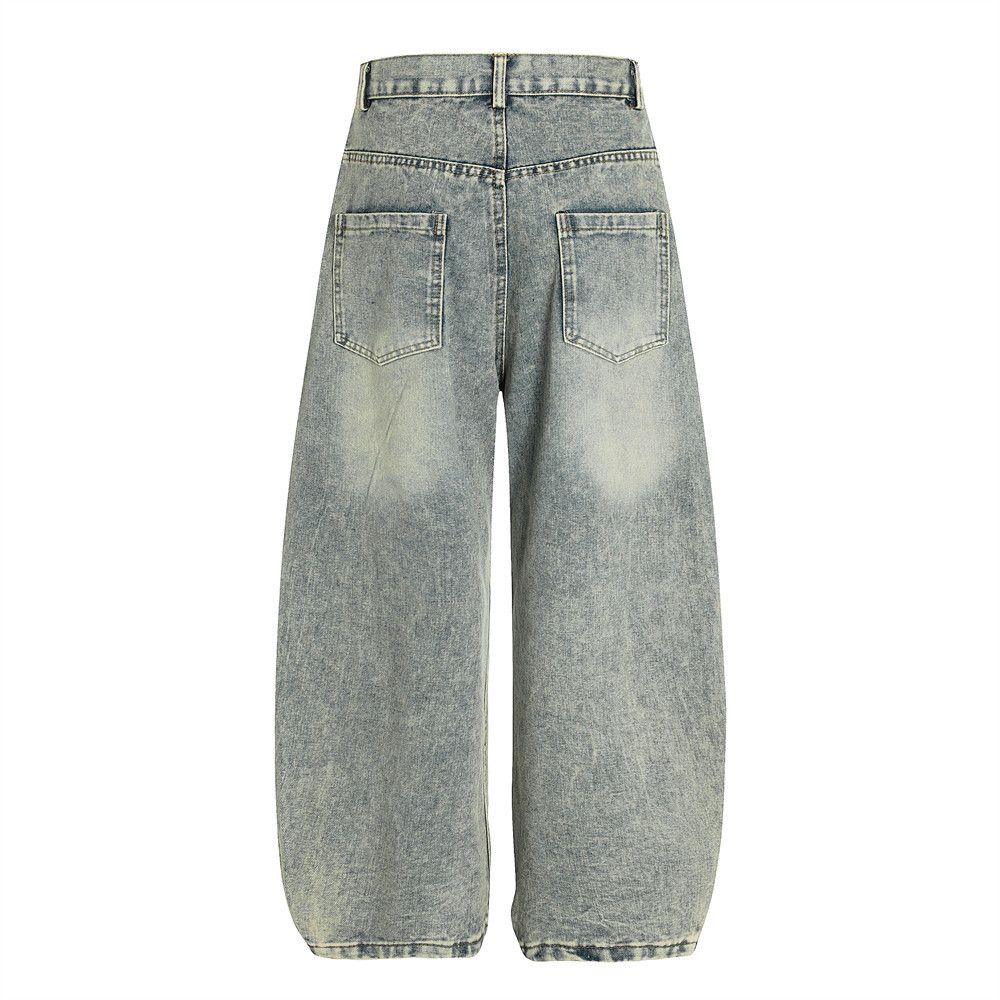 Japanese Brand × Jean Men's retro punk side stripe loose distressed washed jeans Size US 32 / EU 48 - 2 Thumbnail