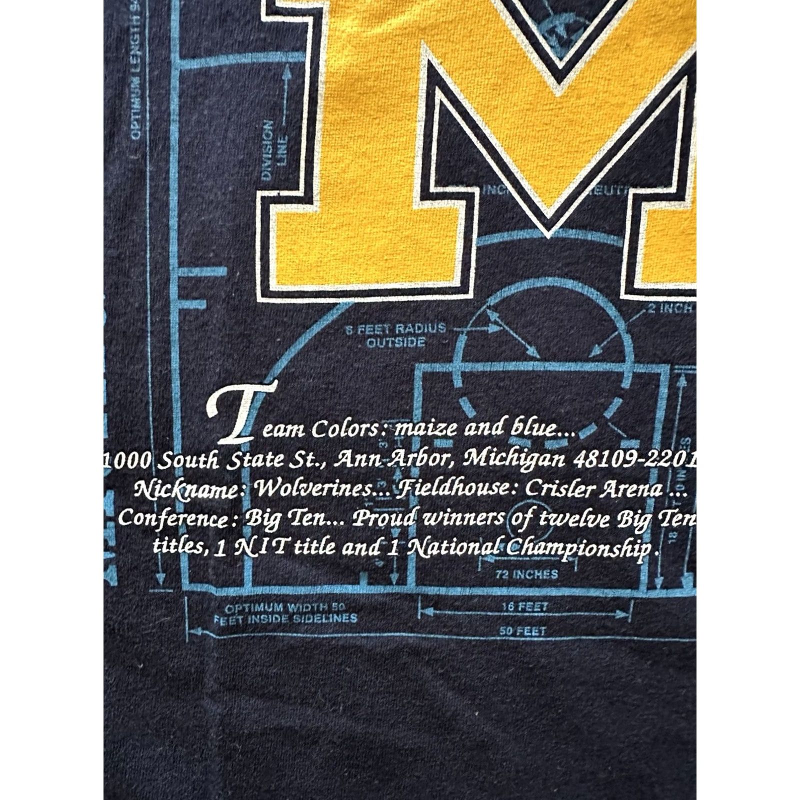 Nutmeg VINTAGE 90s Michigan Wolverines Basketball T Shirt XL Mens Gray Nutmeg T-Shirt NCAA Basketball Fab 5 Size US L / EU 52-54 / 3 - 3 Thumbnail