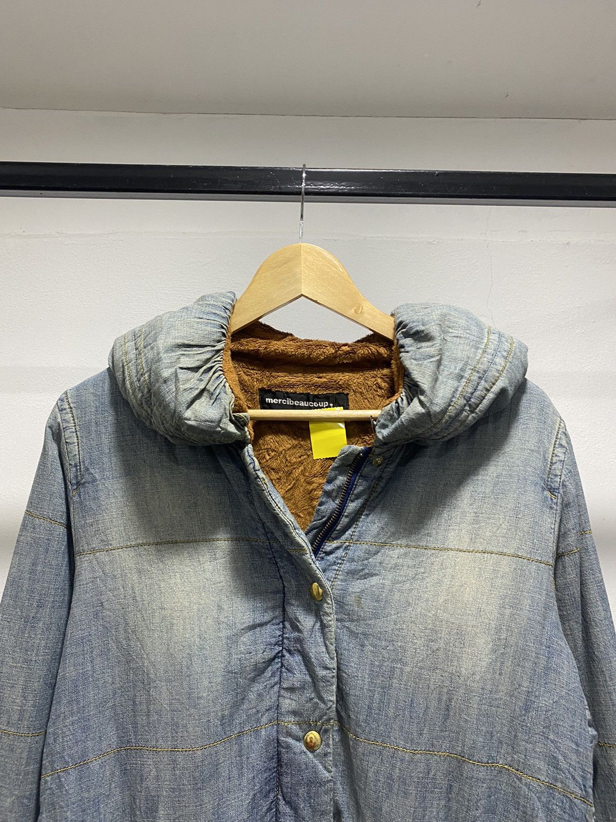 Issey Miyake Mercibeaucoup Denim Down Puffer Quilted Jacket Size US M / EU 48-50 / 2 - 4 Thumbnail