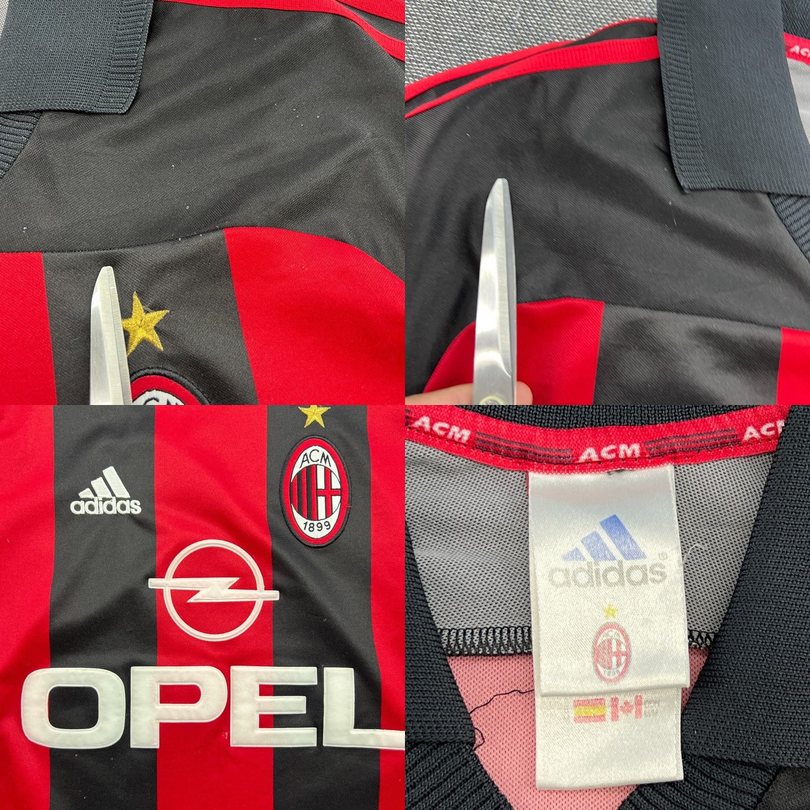 Adidas AC Milan 2000 2001 2002 Home Rui Costa Football Jersey Mens Medium Adidas Shirt T-Shirt Multicolor Size US M / EU 48-50 / 2 - 9 Thumbnail