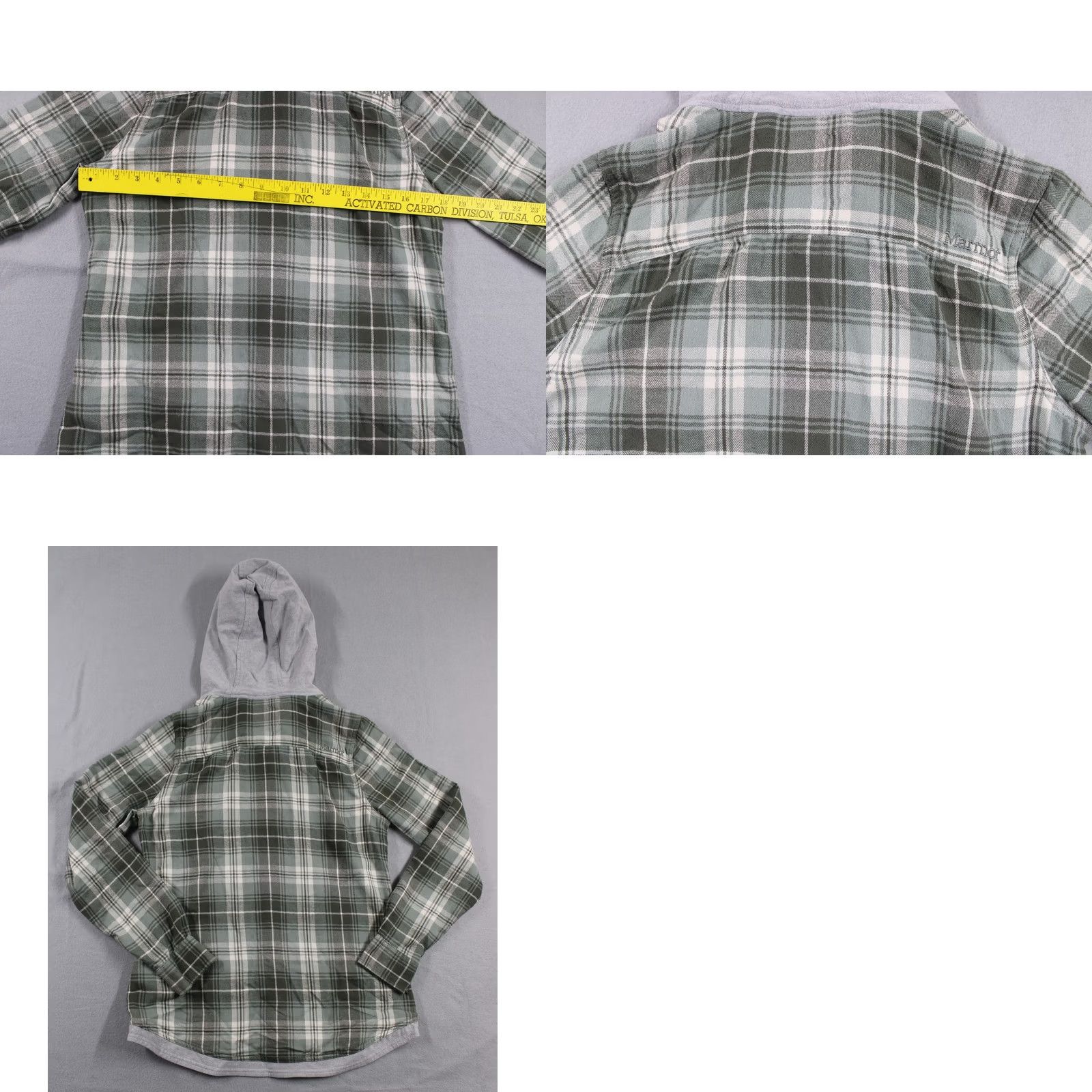 Marmot Marmot Jacket Mens Medium Green Plaid Flannel Hooded Casual Snap Front Pockets Size US M / EU 48-50 / 2 - 8 Thumbnail