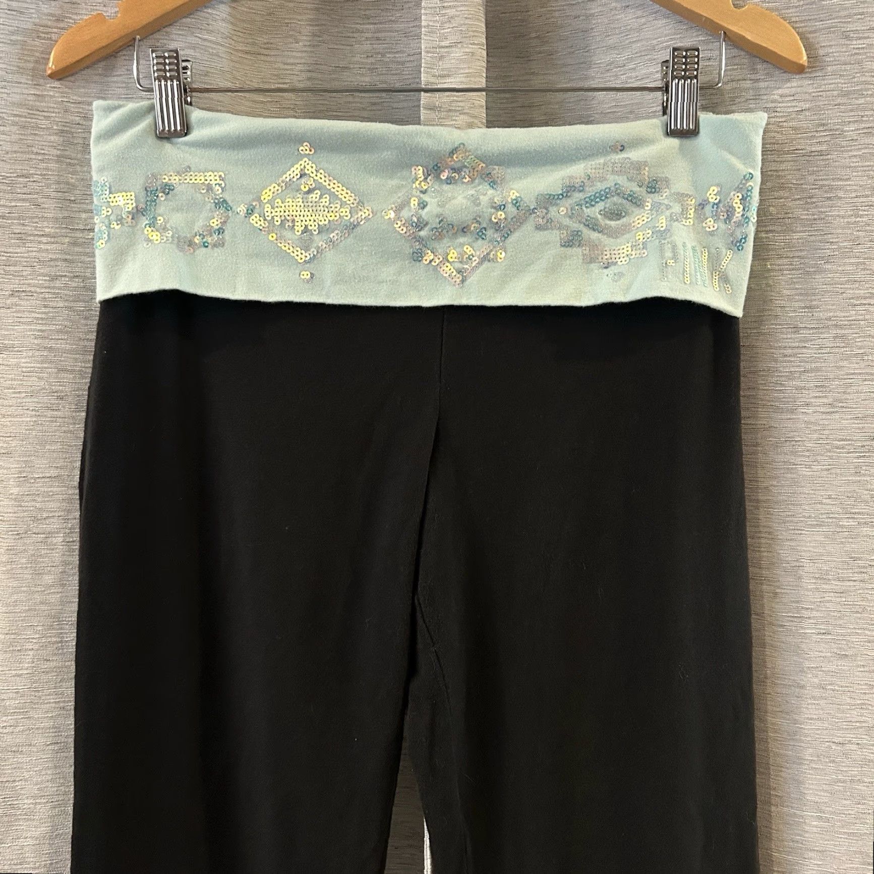 Victoria's Secret Viktorias Secret Pink Fold over Boot Cut Bling Legging Large 2013 Womens Leggings Pink Boots Logo 32in Inseam Size 36" / US 14 / IT 50 - 3 Thumbnail