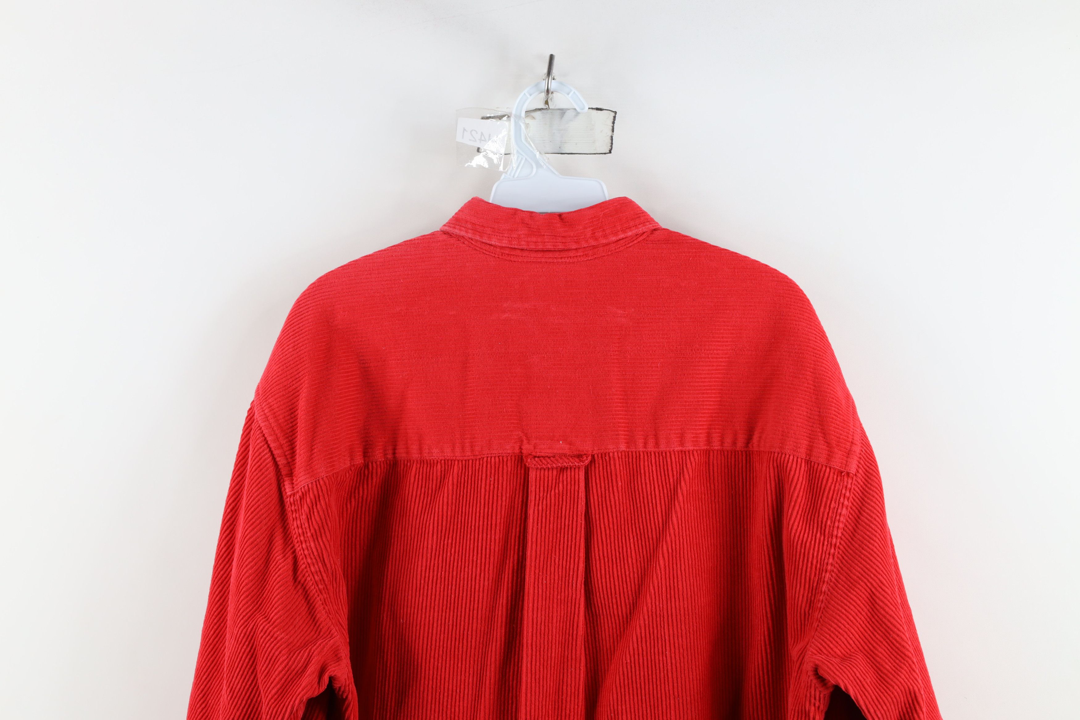 Vintage Vintage 90s Streetwear Corduroy Collared Button Down Shirt Size US XL / EU 56 / 4 - 11 Thumbnail