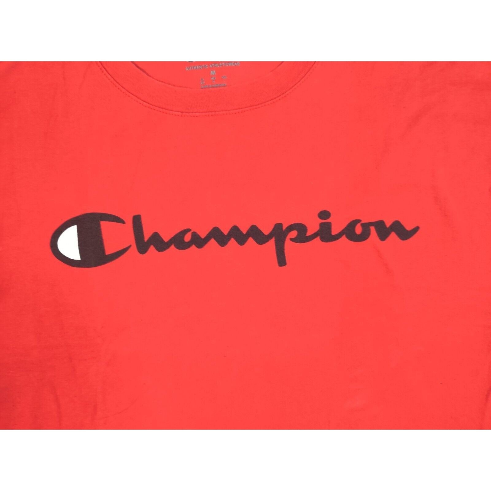 Champion Champion Shirt Adult Mens Medium Red Black Spell Out Logo Size US M / EU 48-50 / 2 - 2 Thumbnail