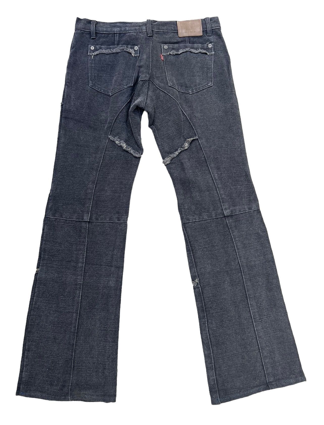 L7 Real Hip L7 REAL HIP Japan Patchwork Thick Faded Black Denim Hagi Size US 31 - 2 Thumbnail