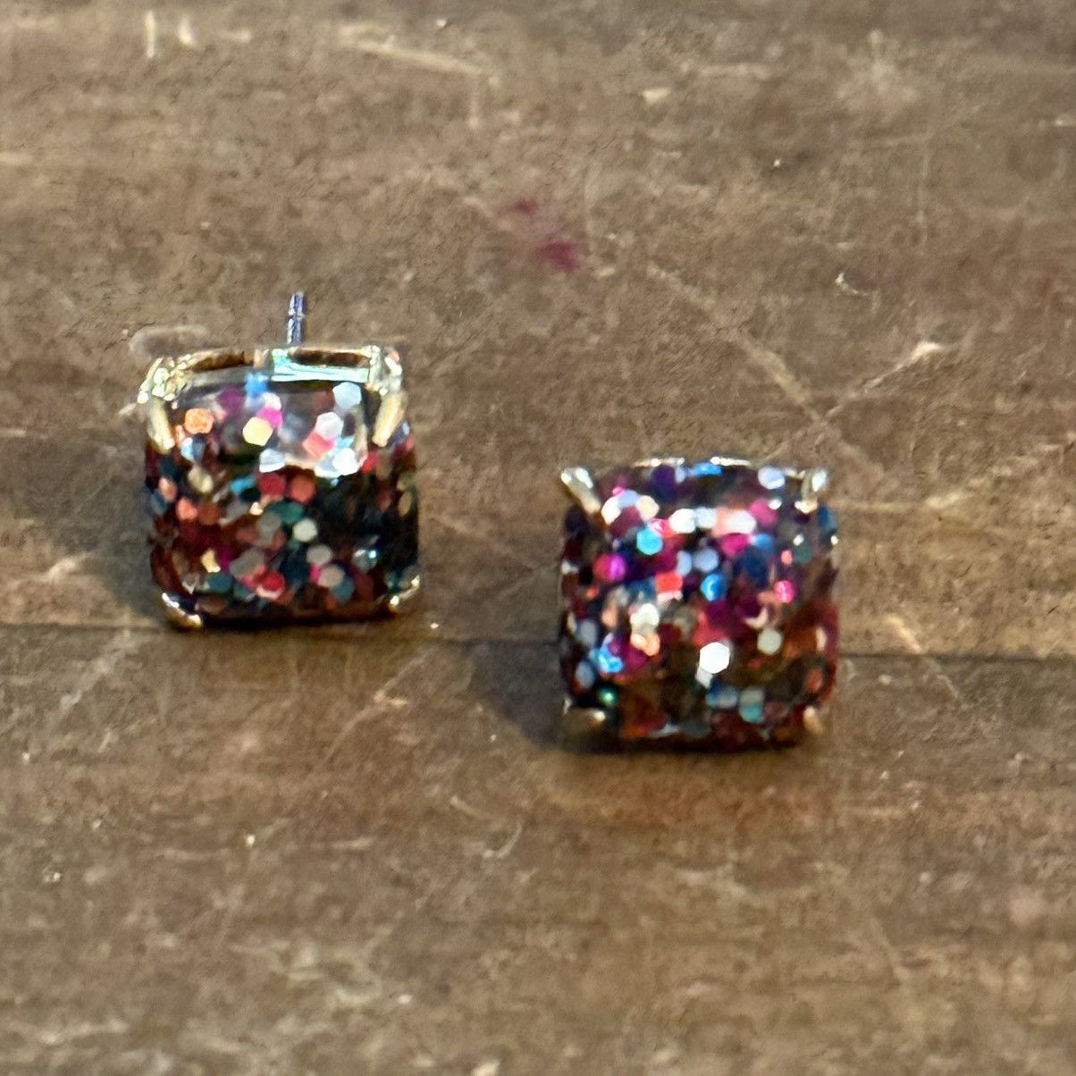Kate Spade Kate Spade multicolor confetti square stud earrings Size ONE SIZE - 5 Thumbnail