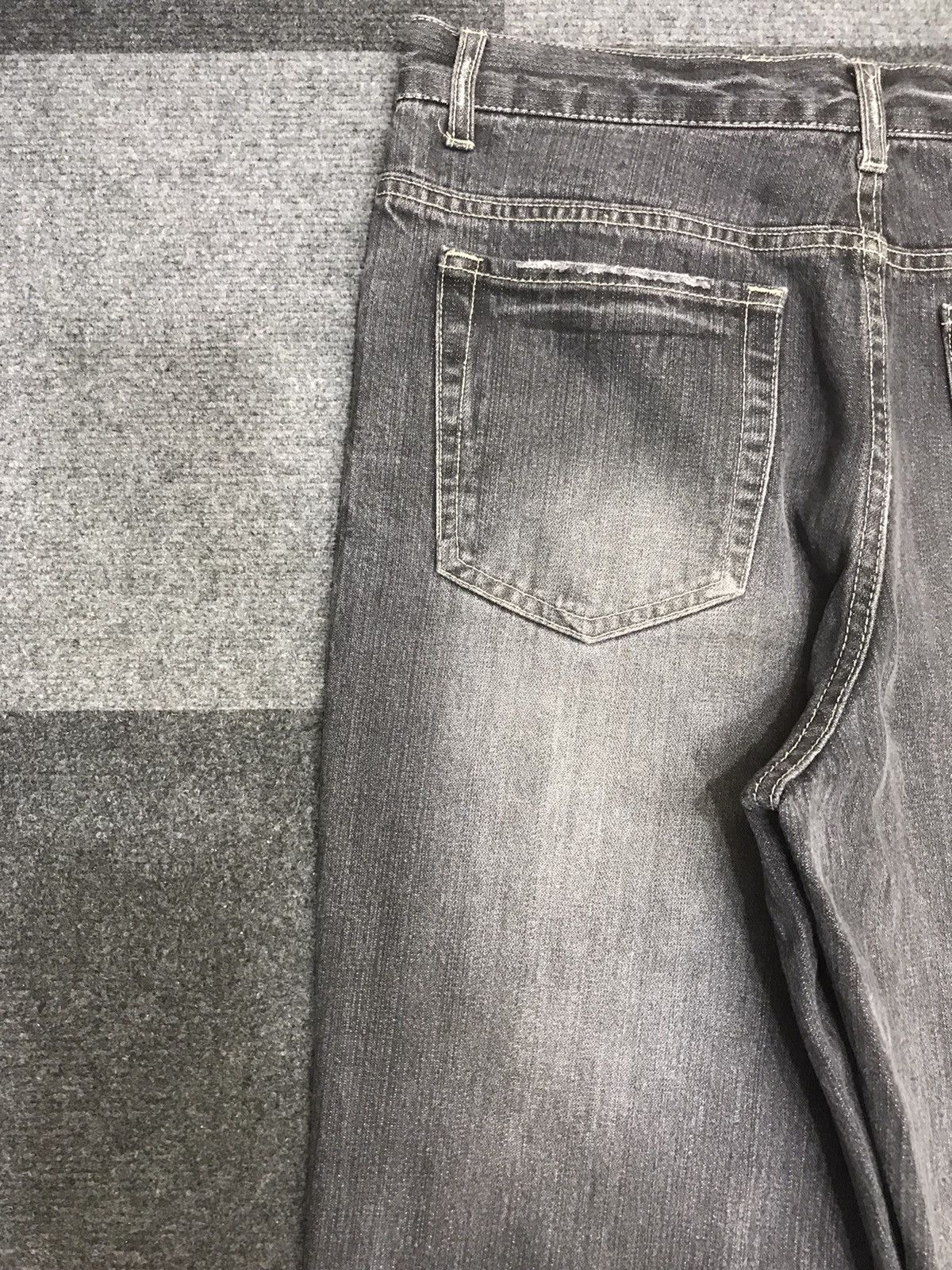 Japanese Brand 💥ART💥Very Rare Mural Print Black Wash Denim F77 Size US 31 - 16 Thumbnail
