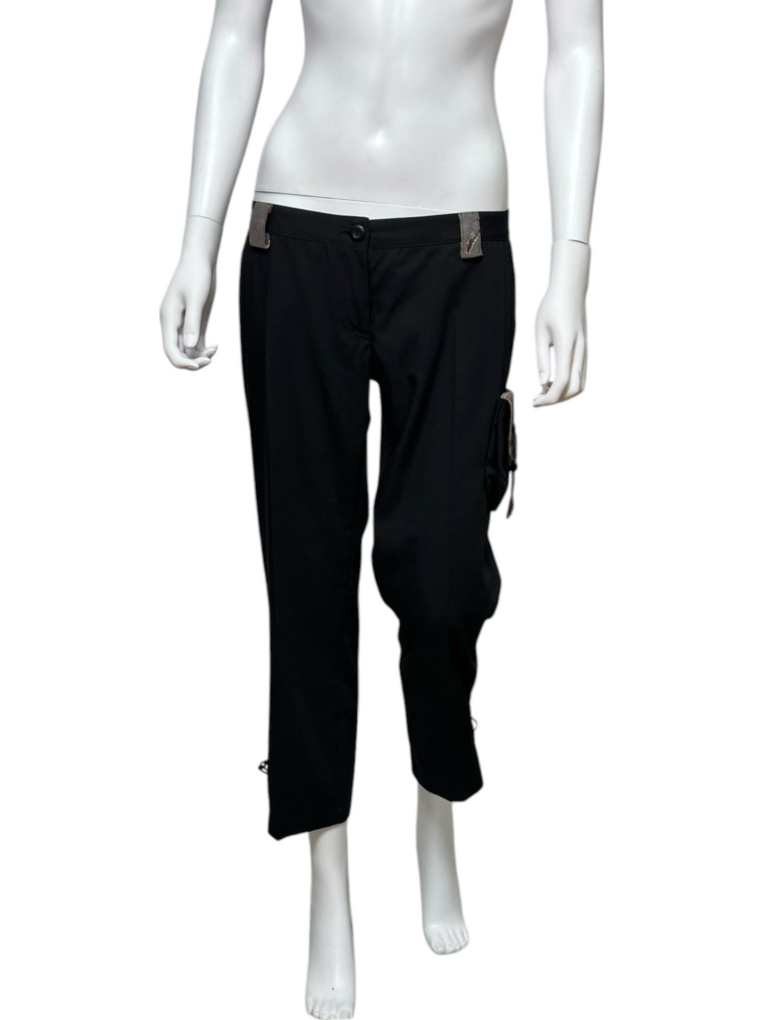 Alexander McQueen Glittered Flower black Pants from 90's Size 32" / US 10 / IT 46 - 1 Thumbnail