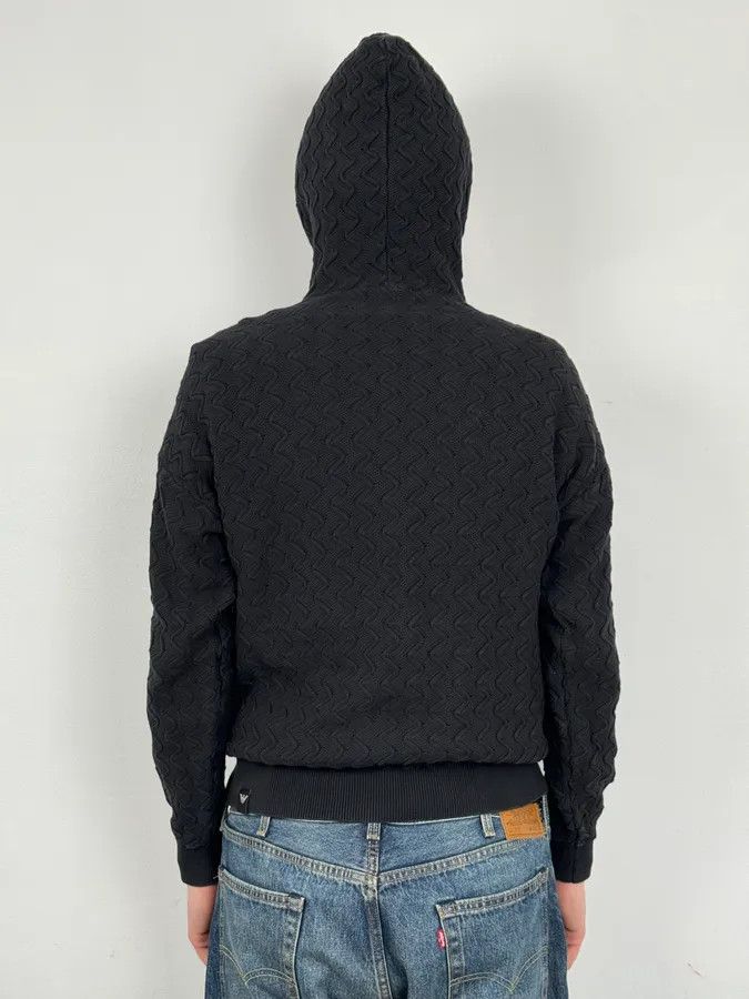 Emporio Armani AW2022 Emporio Armani Black Textured Hoodie Size US S / EU 44-46 / 1 - 3 Thumbnail