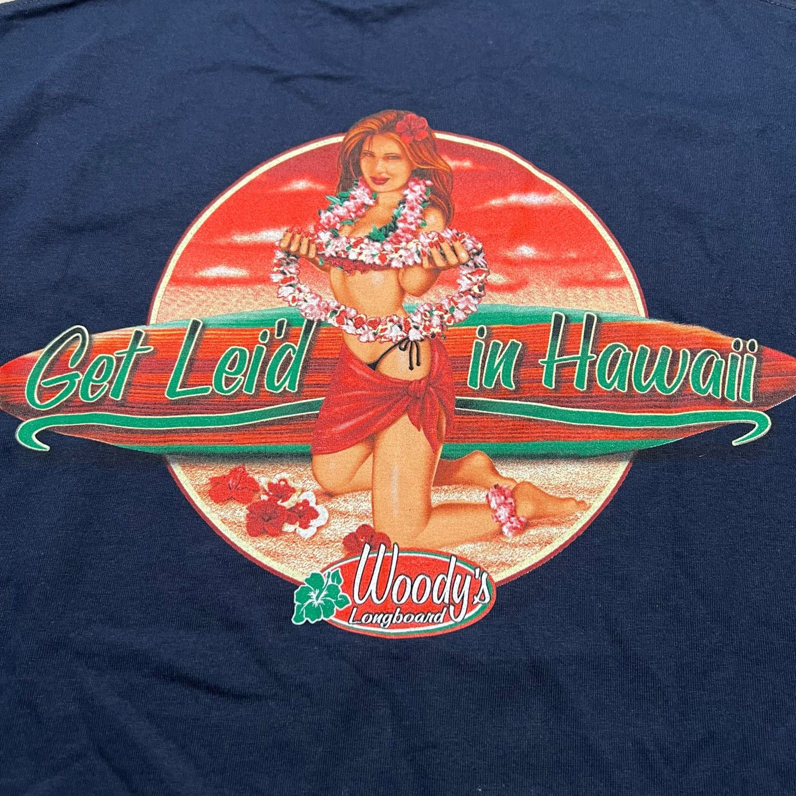 Alstyle Vintage Woody’s Longboards Hawaii Get Lei’d T-Shirt L Surf Size US L / EU 52-54 / 3 - 2 Thumbnail