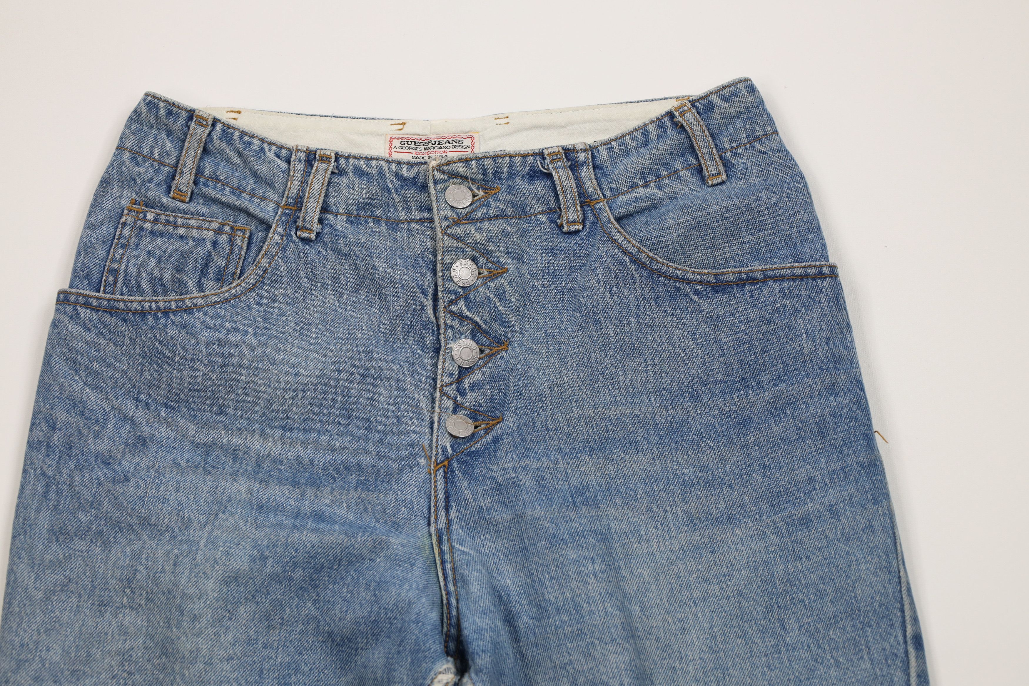 Guess Vintage 90s Guess Fly Tapered Leg Denim Jeans Blue USA Size US 30 / EU 46 - 2 Thumbnail