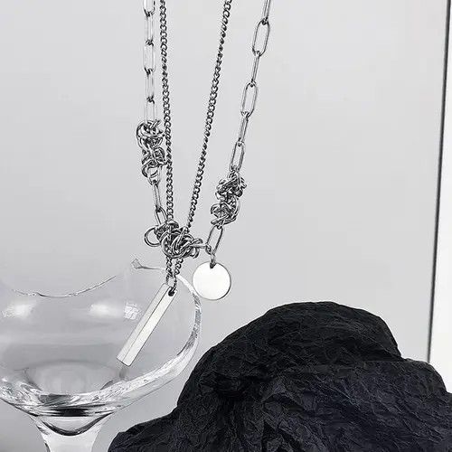 Jewelry Trendy Layered Silver Necklace Size ONE SIZE - 4 Thumbnail