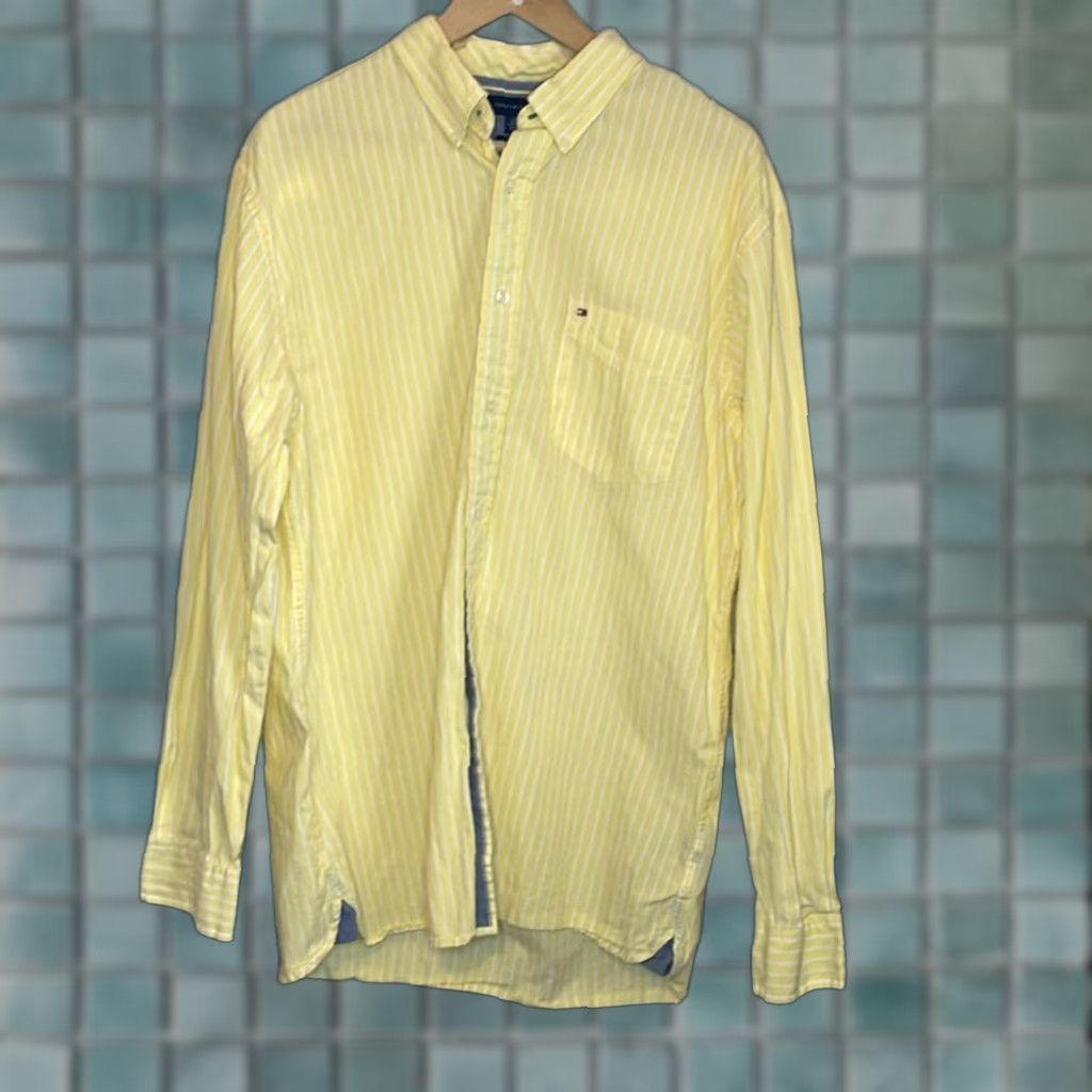 Tommy Hilfiger Tommy Hilfiger Shirt Men Long Sleeve Yellow L Classic Fit Shirt Size L Male Mens Yellow Long Sleeve Button Down Classic Fit Shirt Size US L / EU 52-54 / 3 - 1 Thumbnail