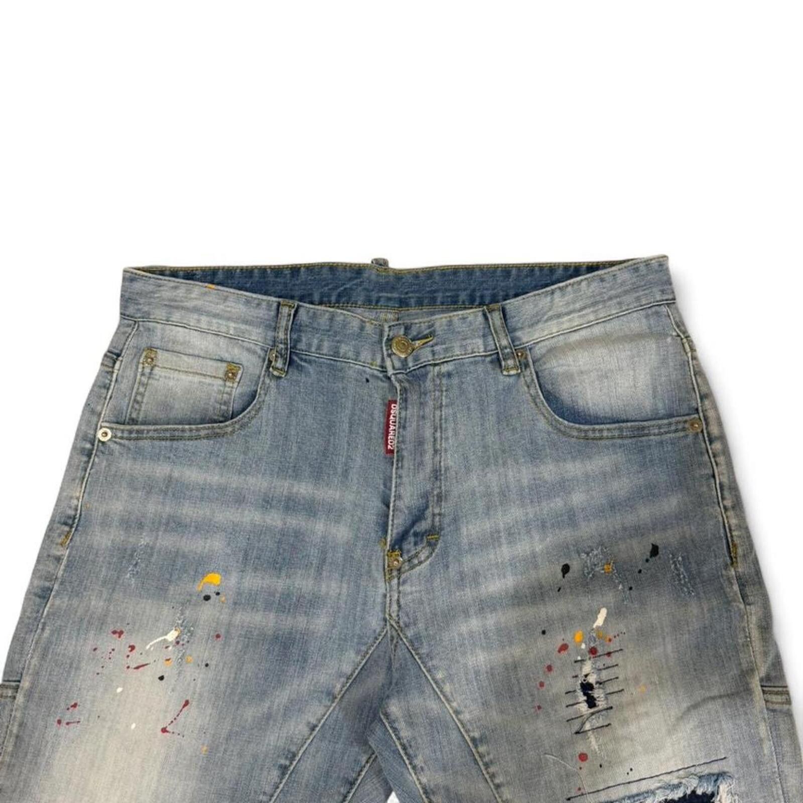True Religion DSQUARED2 ripped look with paint splatter design Size US 32 / EU 48 - 6 Thumbnail