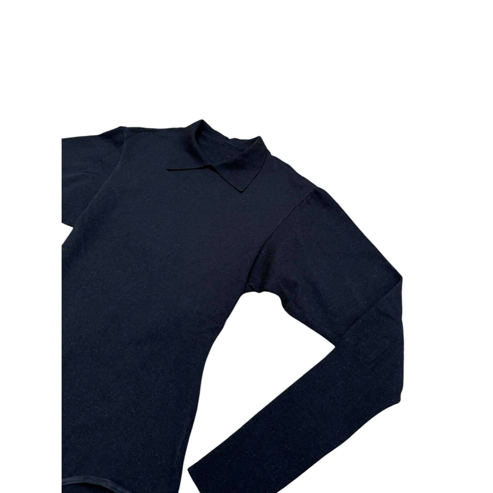 Alaia Black Wool Bodysuit Size XS / US 0-2 / IT 36-38 - 3 Thumbnail