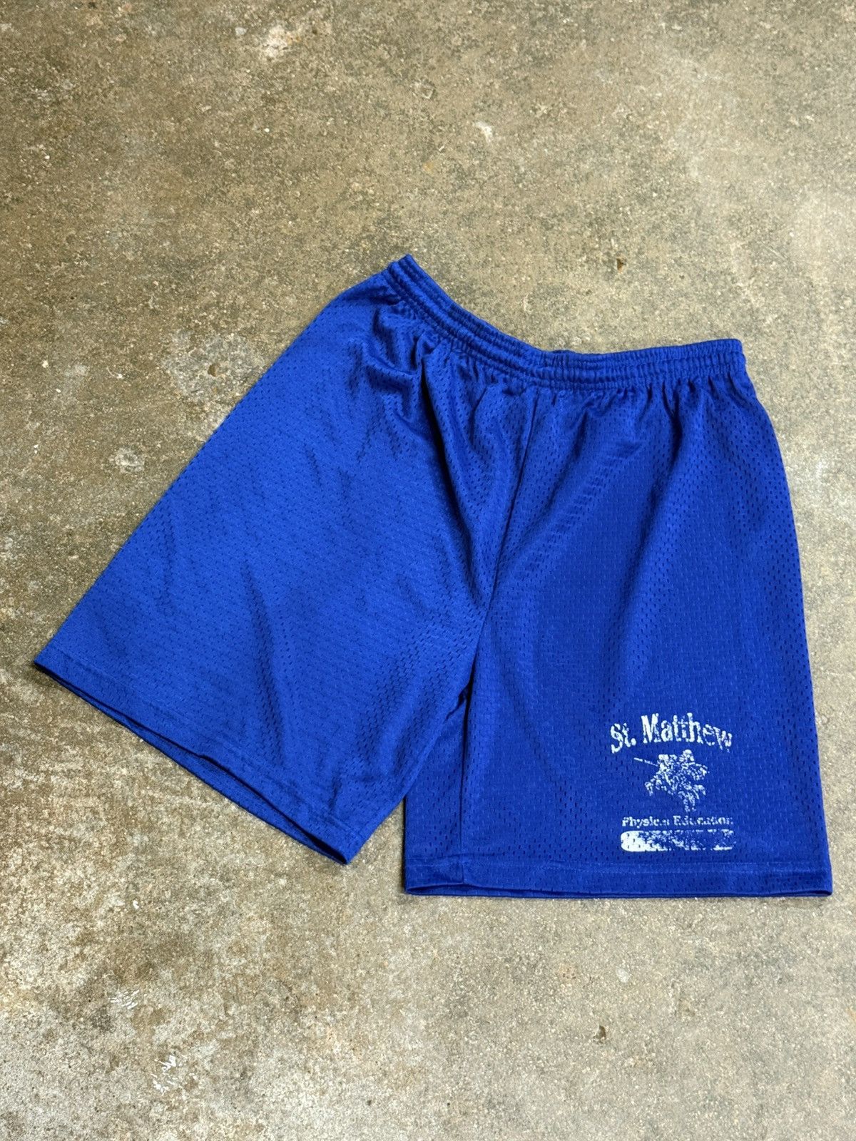 Vintage Vintage Retro Knight Sword Mesh Blue Shorts Sz. Small Size US 30 / EU 46 - 1 Thumbnail